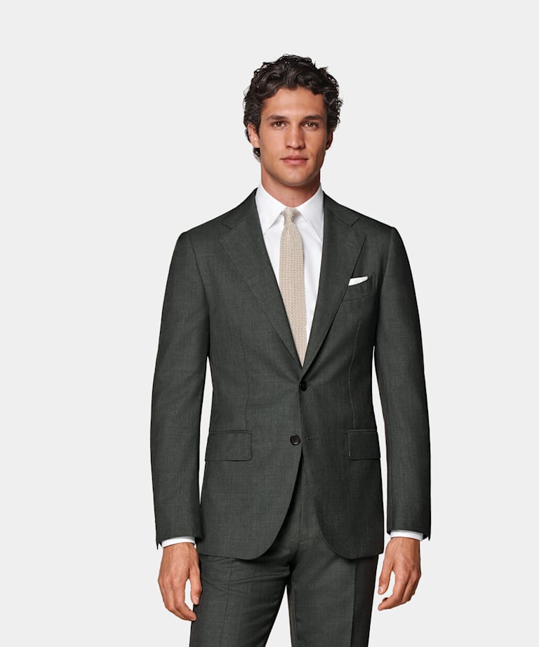 Traje Perennial Havana verde oscuro corte Tailored