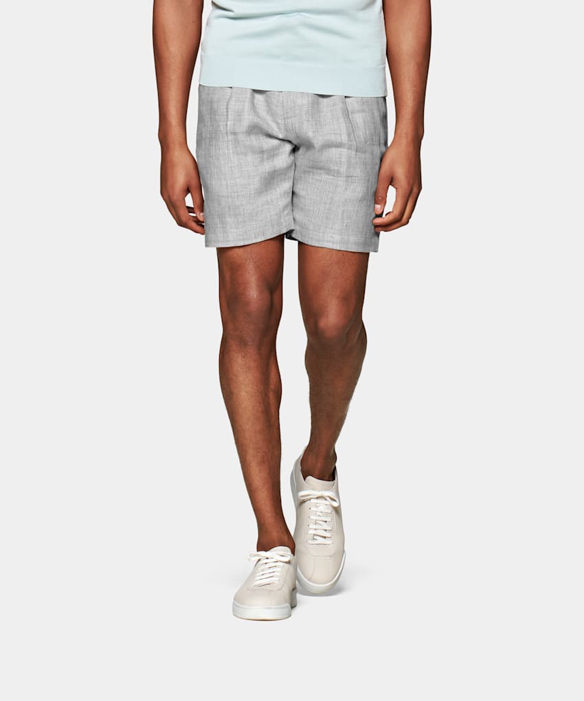 Light Grey Drawstring Ames Shorts