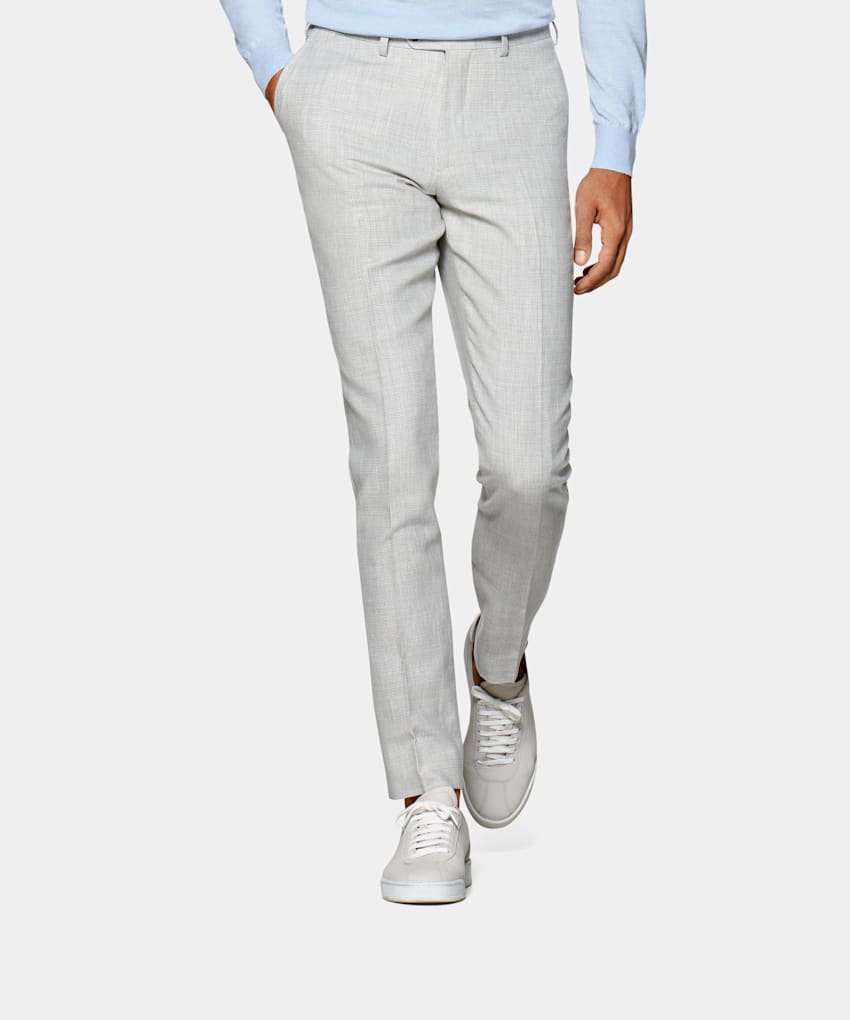 Light grey linen pants
