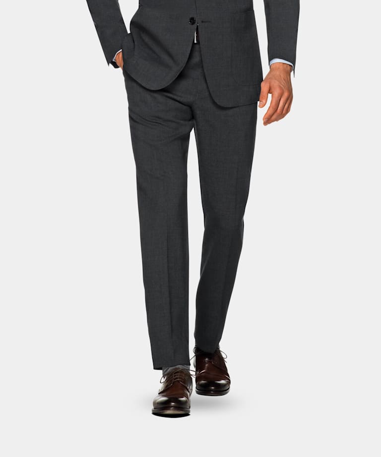 Dark Grey Brescia Trousers | Pure Wool S130's | Suitsupply Online Store