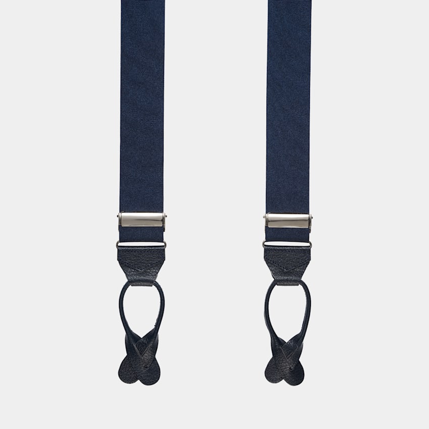 Navy Non Elastic Suspenders