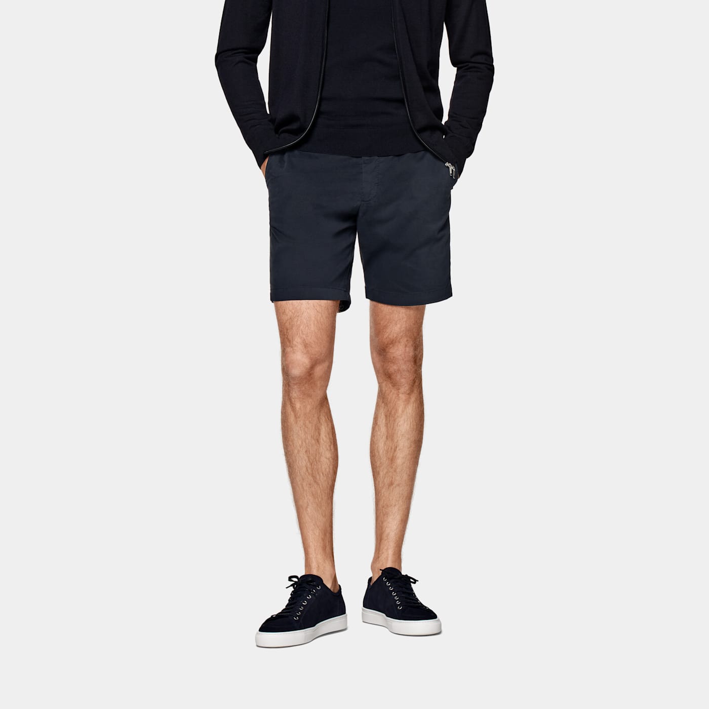Suitsupply Navy Straight Leg Shorts