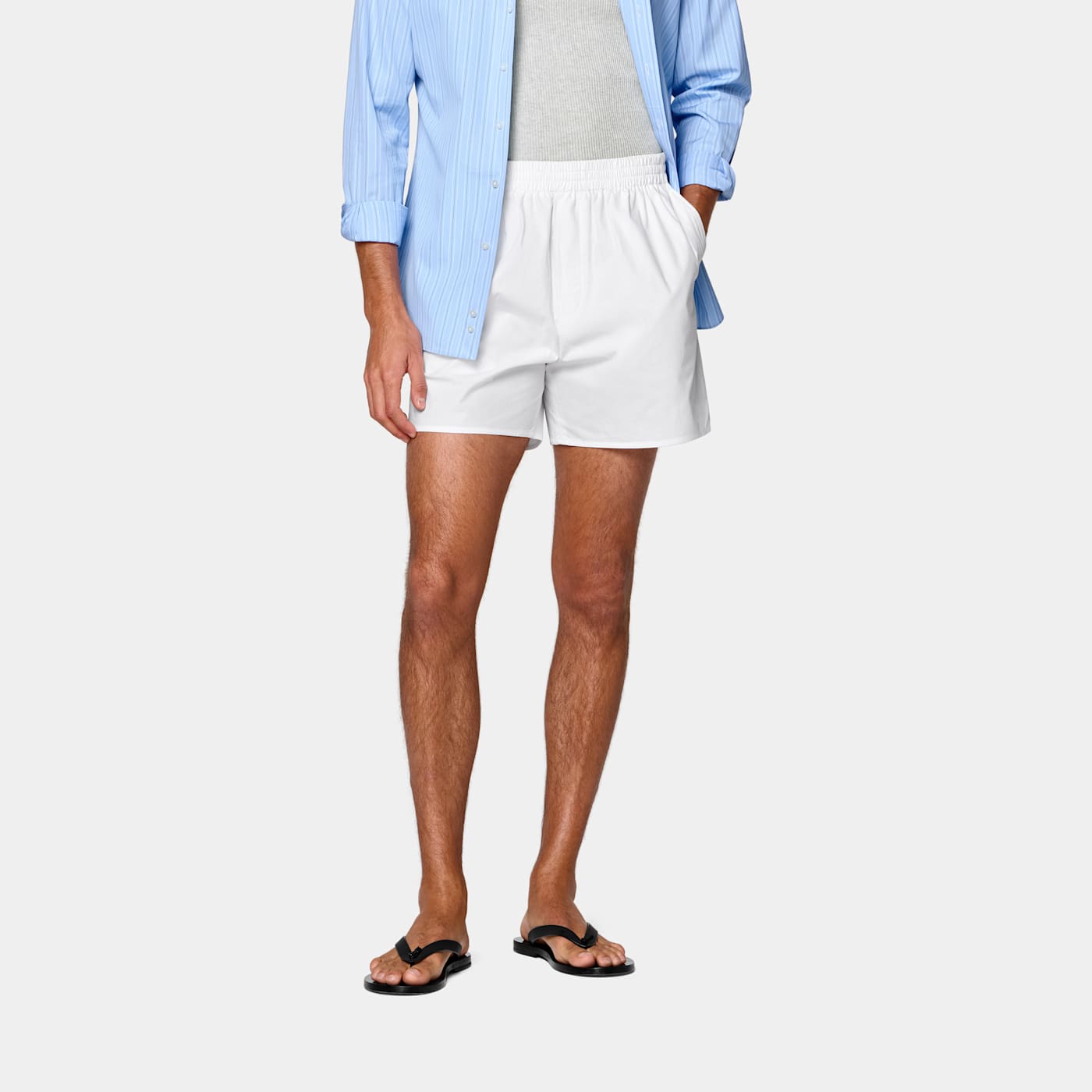 Suitsupply Off-white Straight Leg Shorts