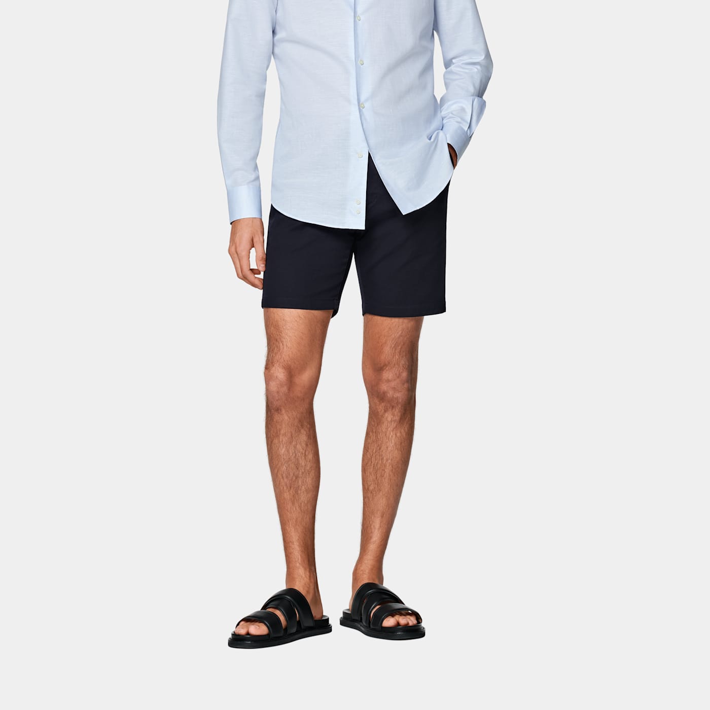 Suitsupply Navy Slim Leg Shorts