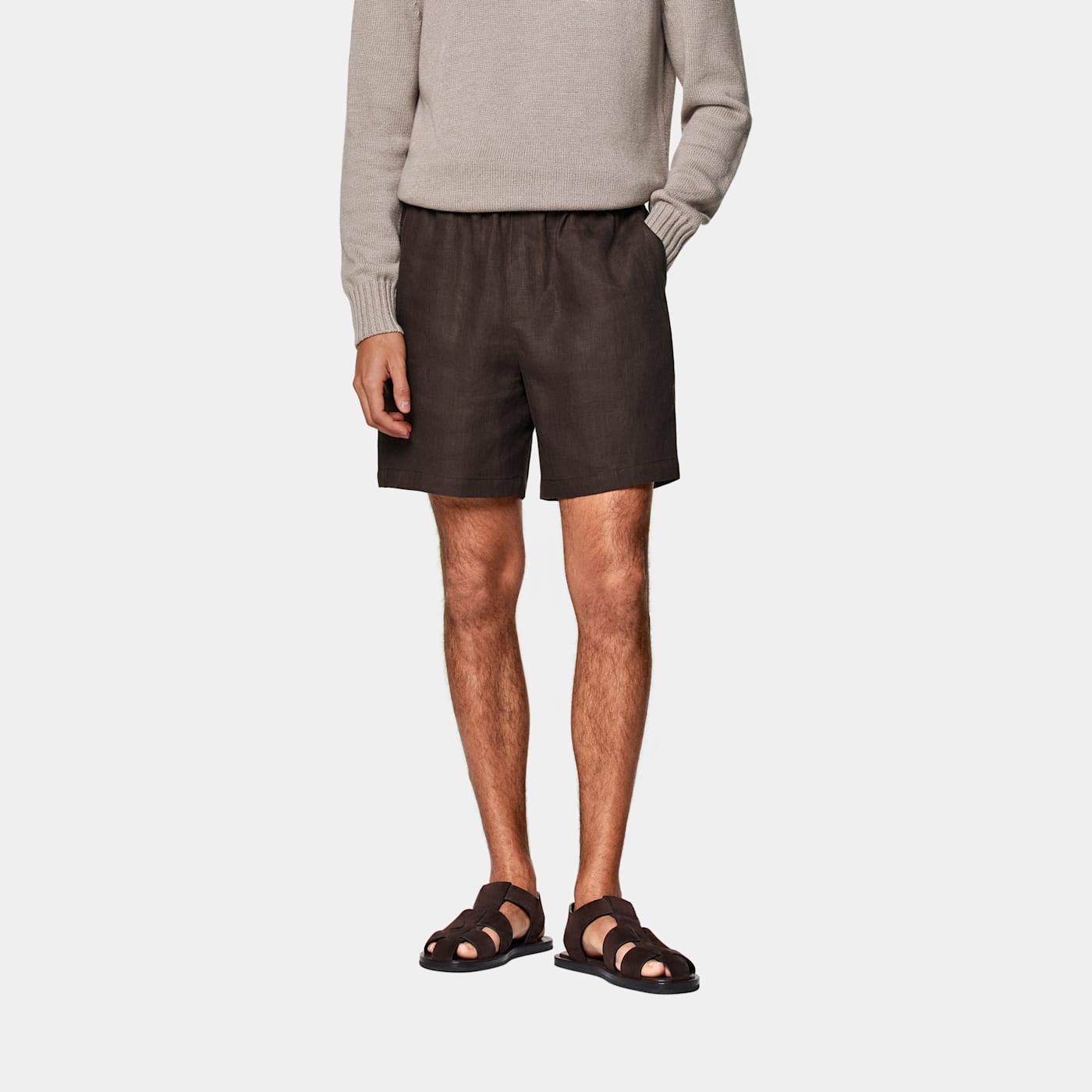 Suitsupply Mid Brown Straight Leg Shorts