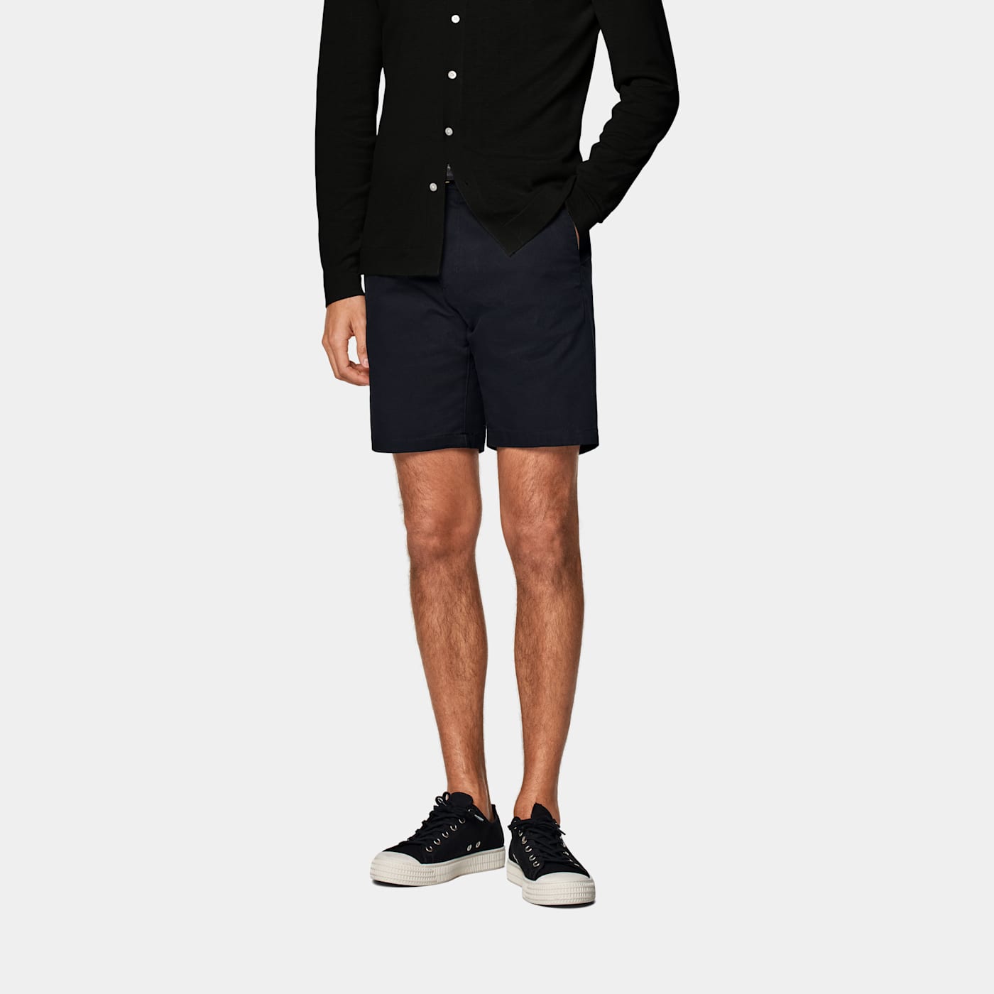 Suitsupply Navy Slim Leg Chino Shorts