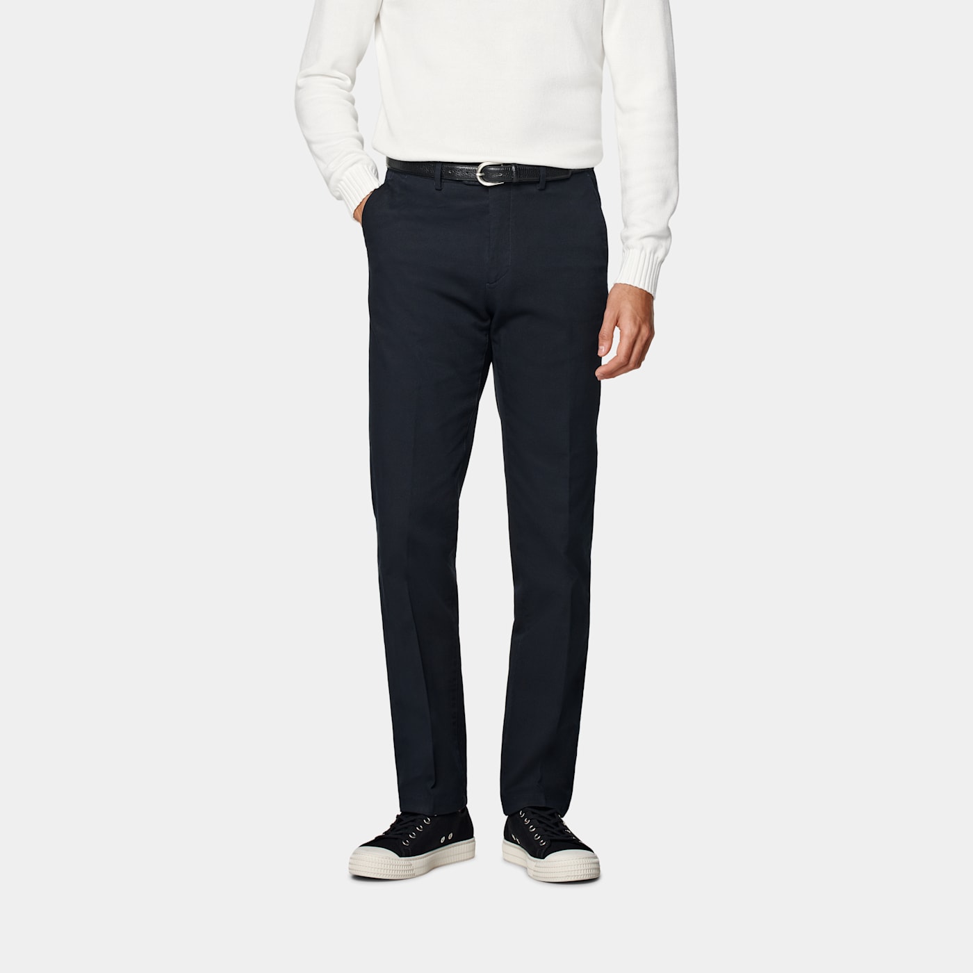 Suitsupply Navy Slim Leg Straight Chinos