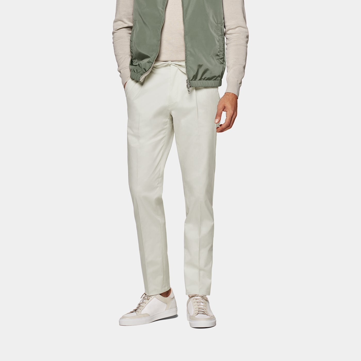 Suitsupply Off-white Drawstring Ames Pants