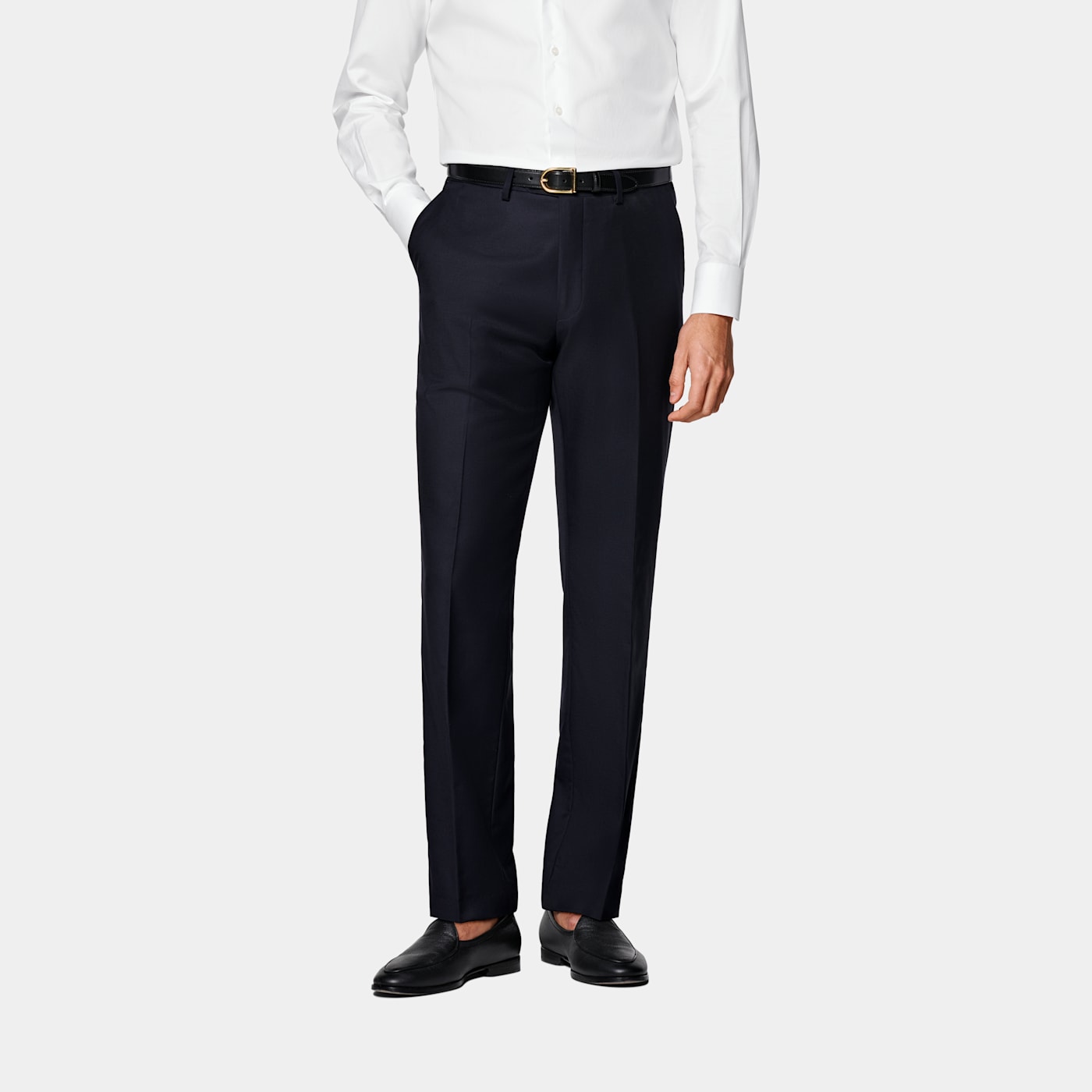 Suitsupply Pantalon De Costume Slim Leg Straight Bleu Marine