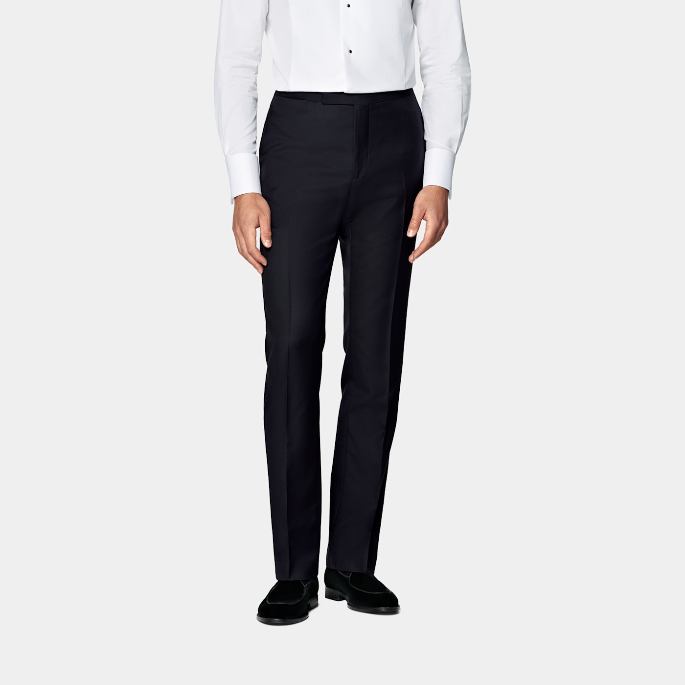Suitsupply Pantalon De Smoking Slim Leg Straight Bleu Marine