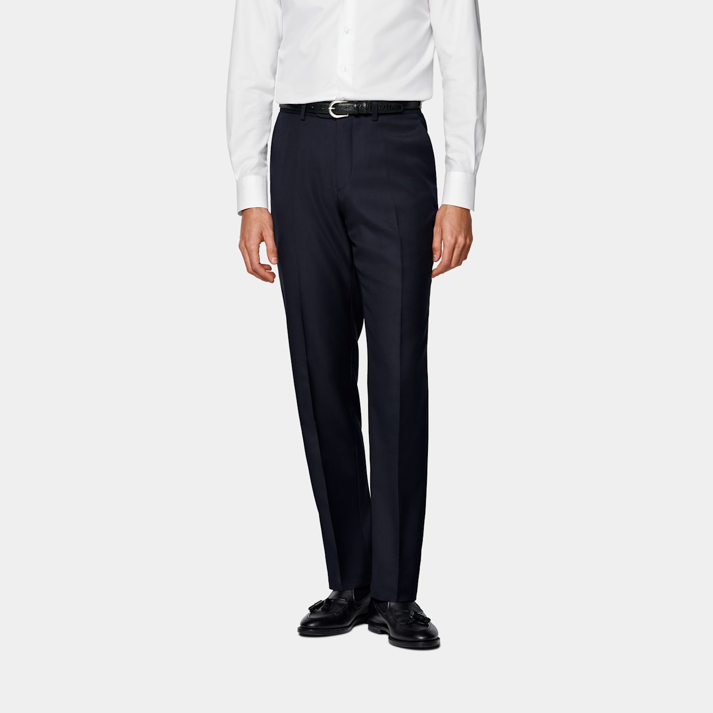 Suitsupply Navy Perennial Slim Leg Straight Suit Trousers