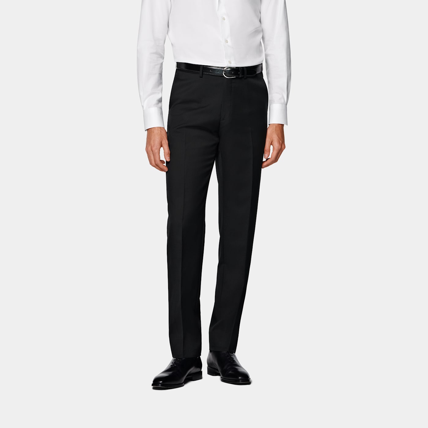 Suitsupply Black Perennial Slim Leg Straight Suit Trousers