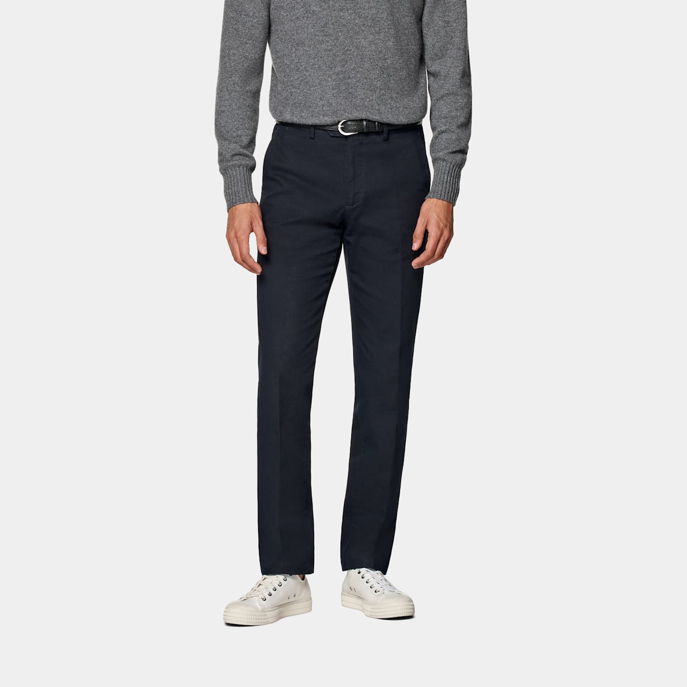 Suitsupply Navy Slim Leg Straight Chinos