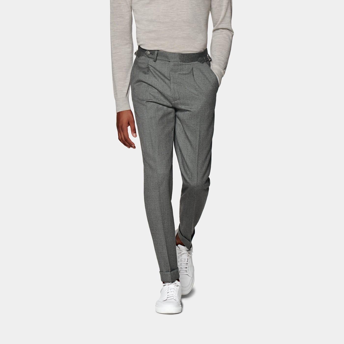 Suitsupply Grey Slim Leg Tapered Vigo Pants In Gray