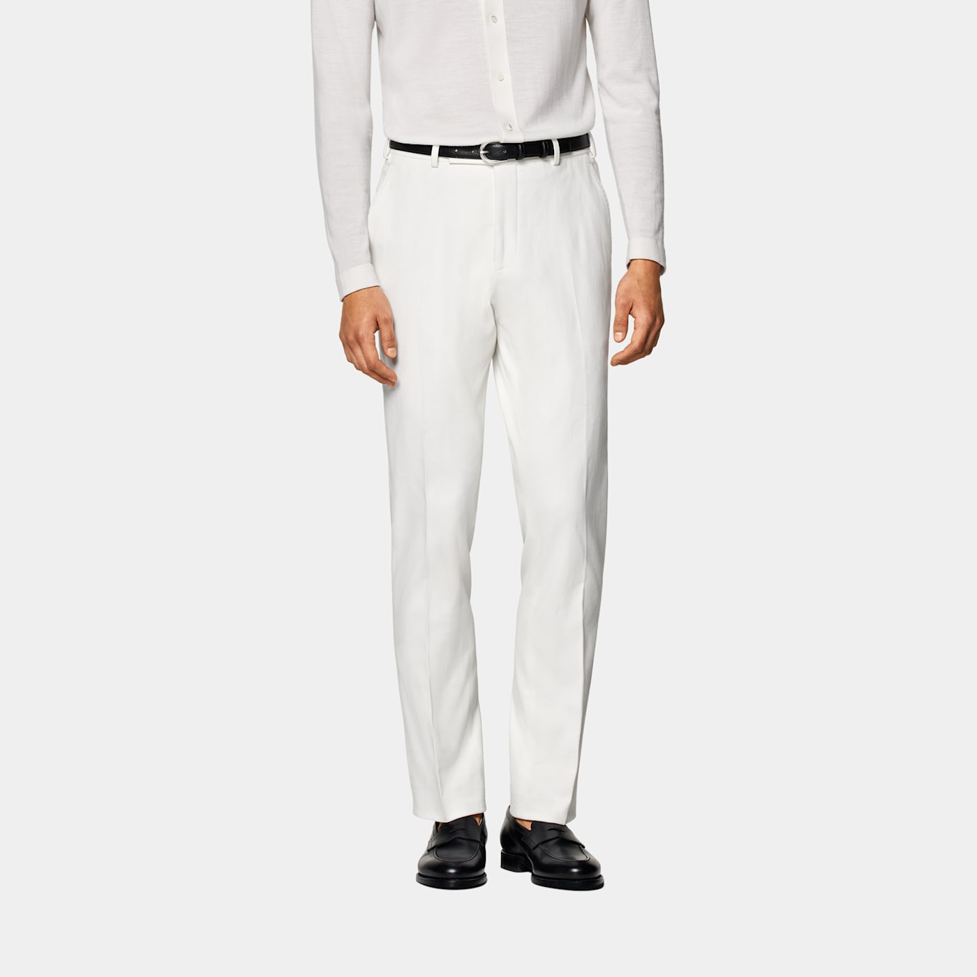 Suitsupply Off-white Milano Pants In Brown