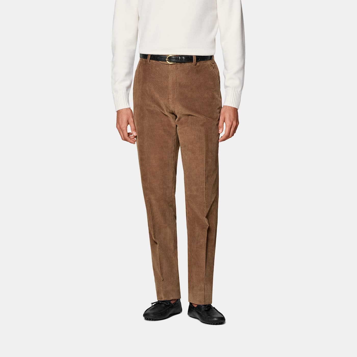 Suitsupply Mid Brown Straight Leg Trousers