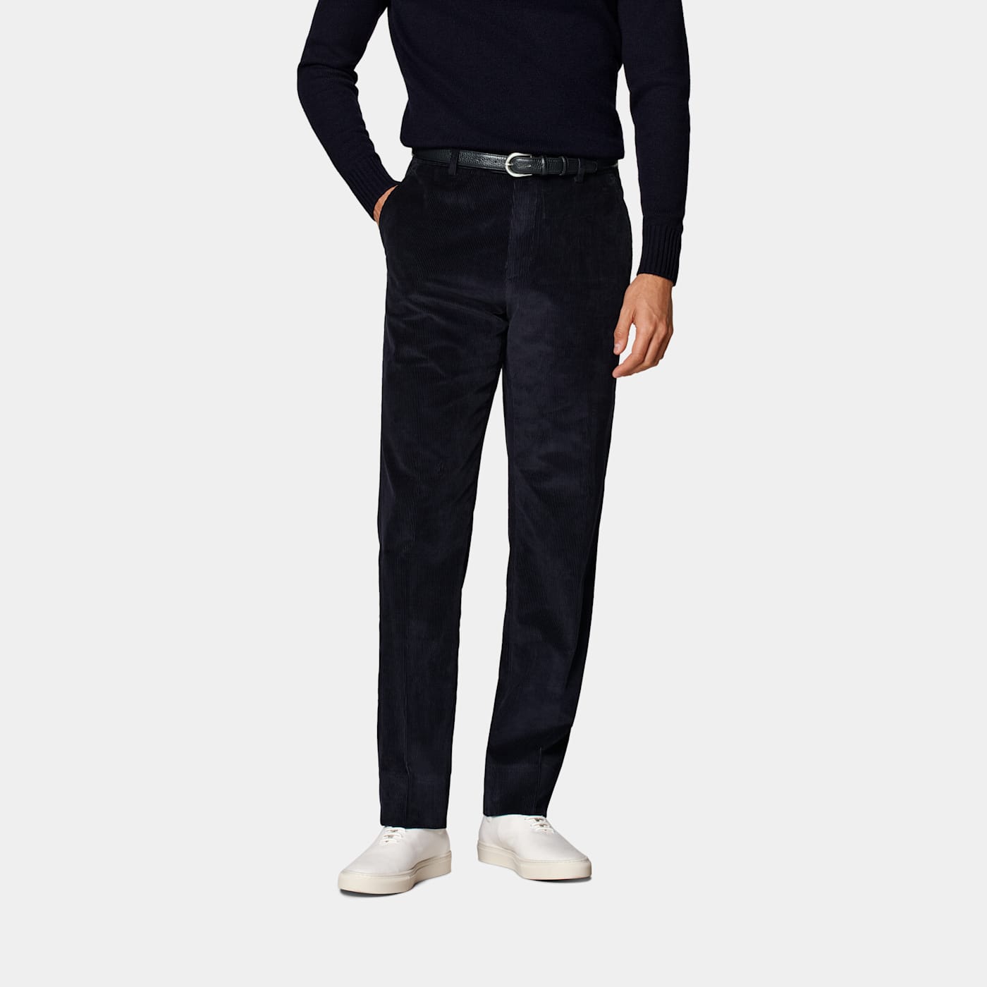 Suitsupply Pantalon Straight Leg Bleu Marine
