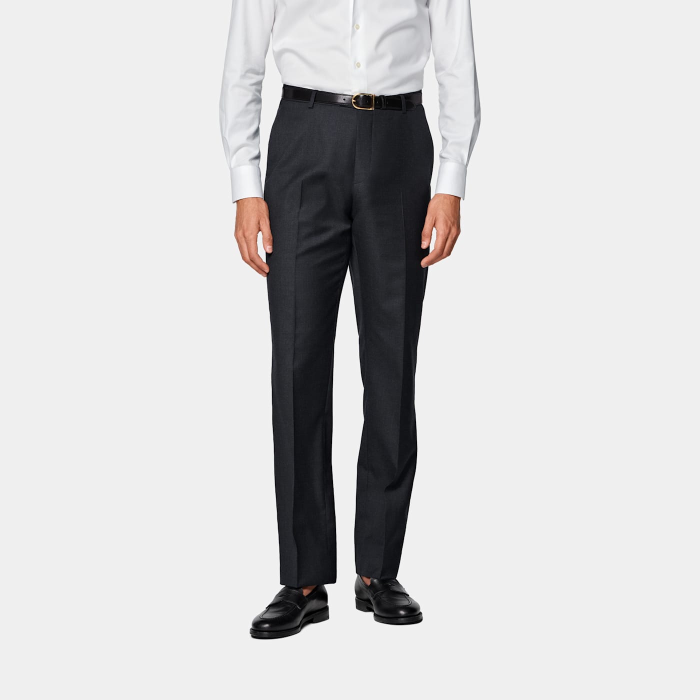 Suitsupply Dark Grey Perennial Straight Leg Suit Trousers In Gray