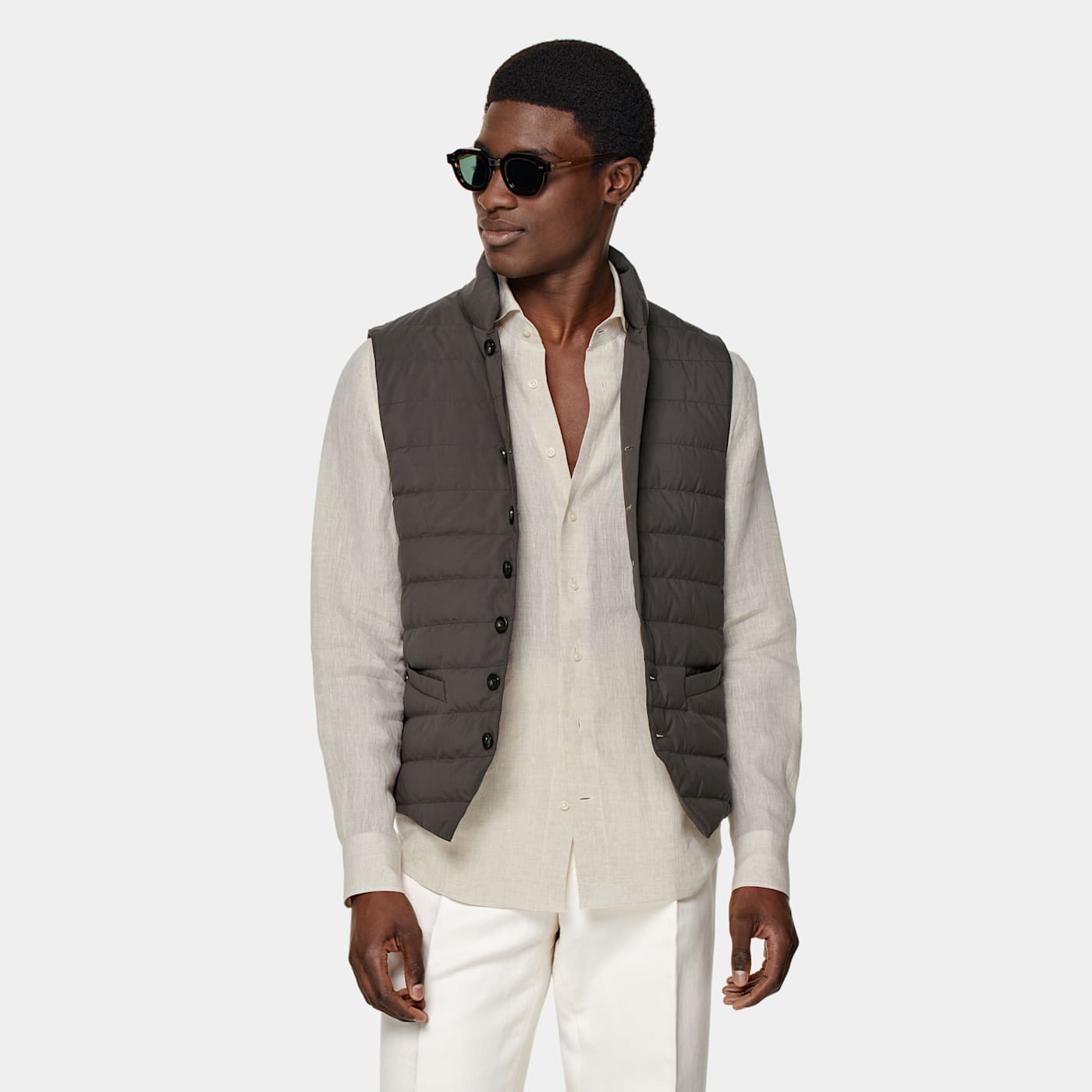 Suitsupply Brown Down Vest