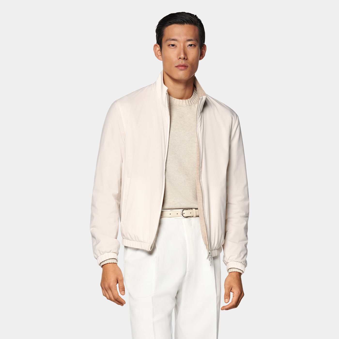 Suitsupply Off-white Reversible Bomber Jacket