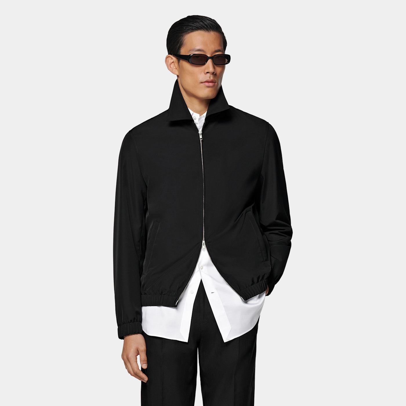 Suitsupply Black Bomber Jacket