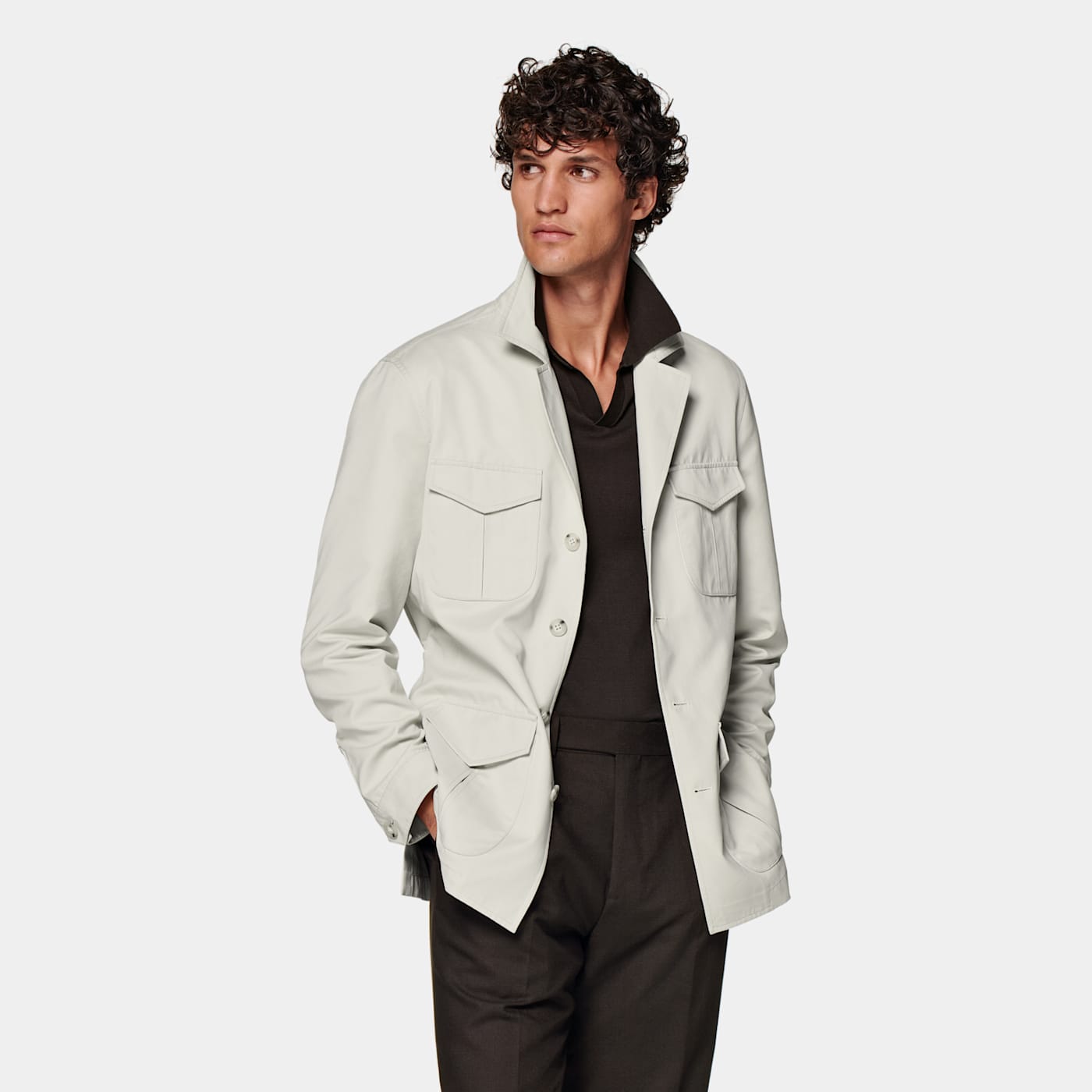 Suitsupply Sand Field Jacket In Neutral