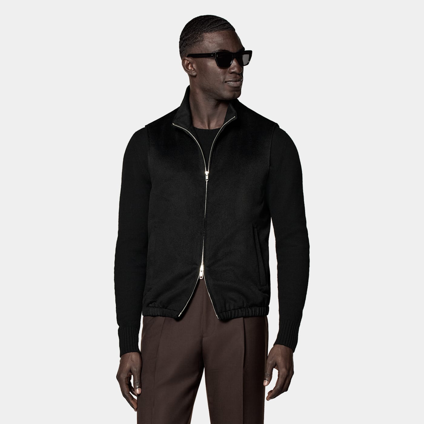 Suitsupply Black Zip Vest