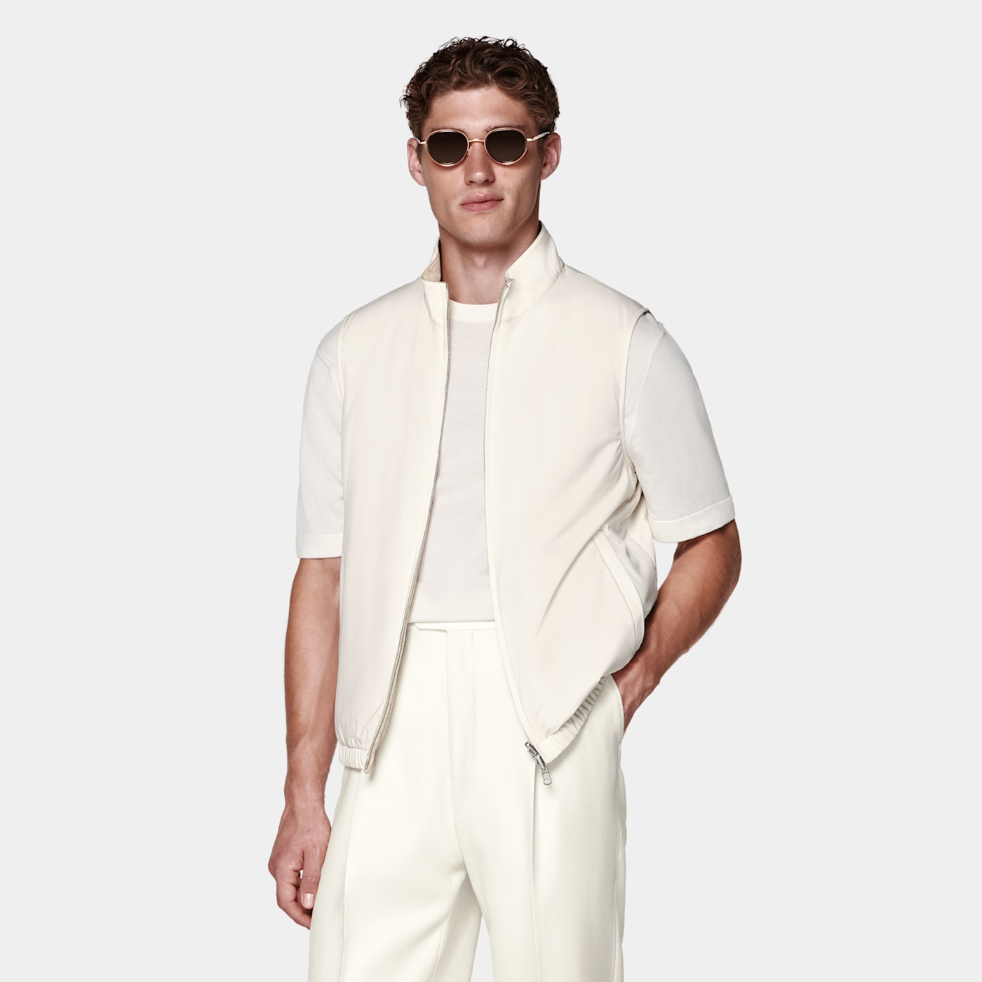 Suitsupply Off-white Reversible Reversible Vest In White