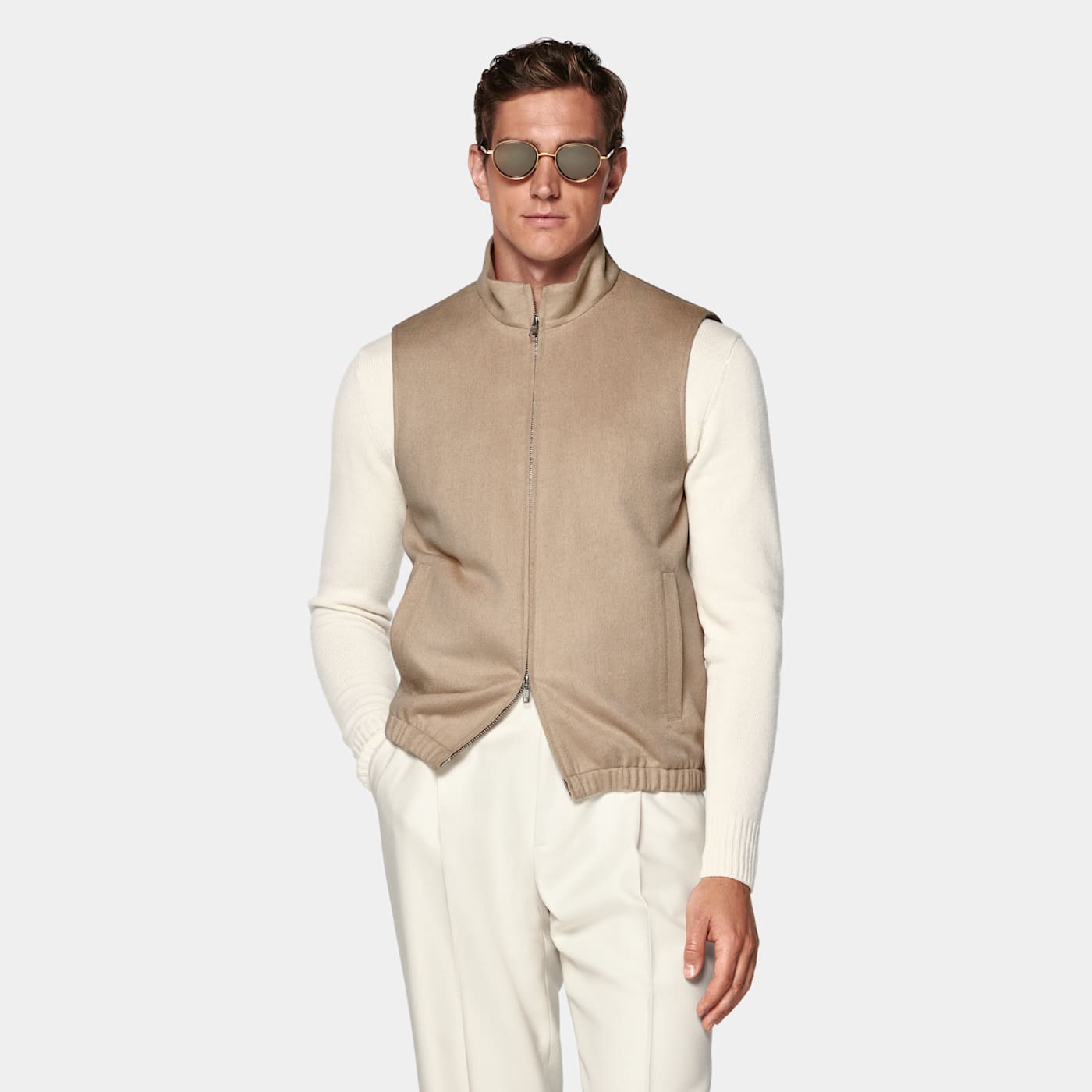 Suitsupply Mid Brown Zip Vest