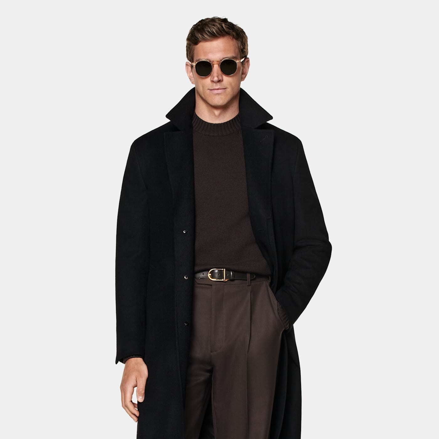 Suitsupply Black Overcoat