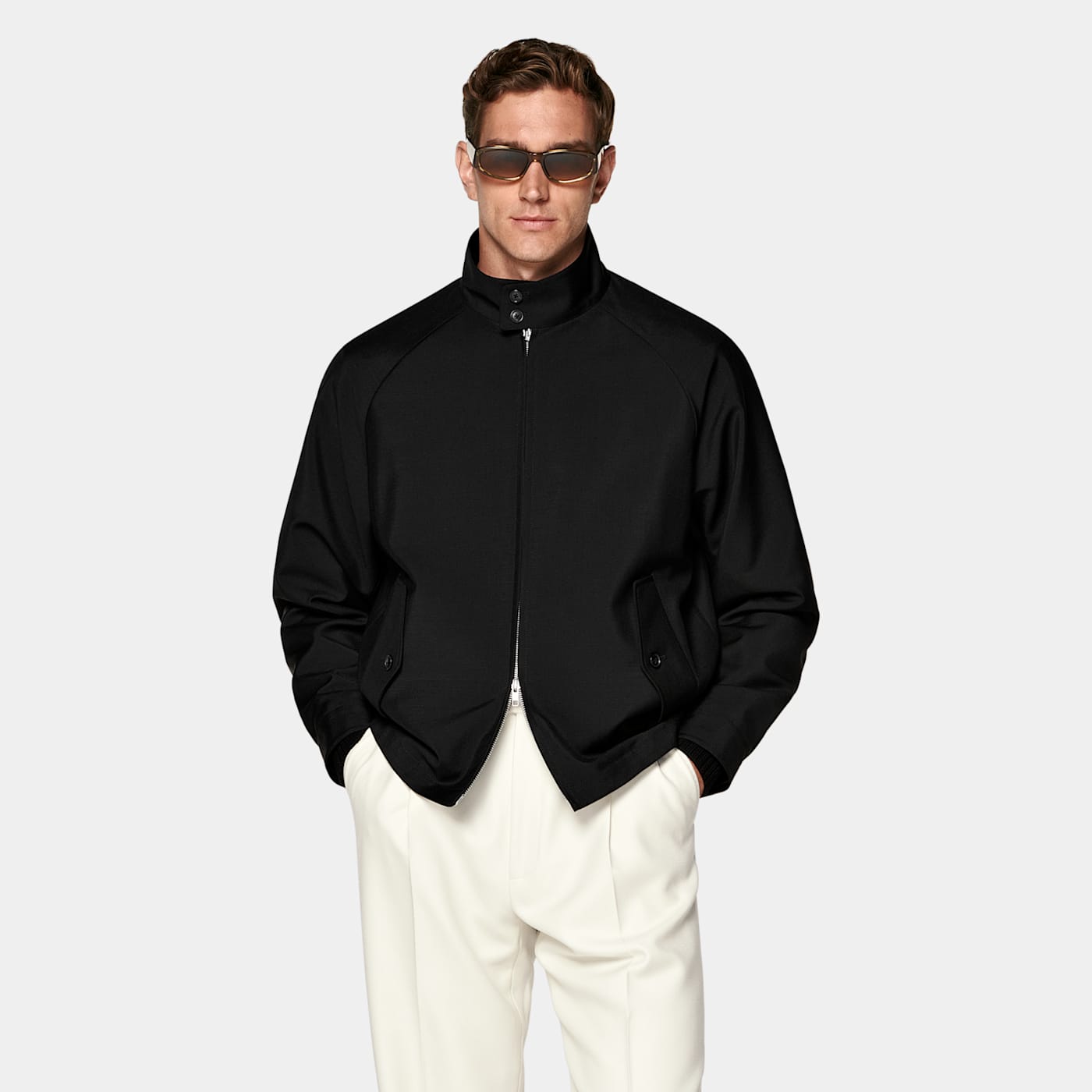 Suitsupply Black Bomber Jacket