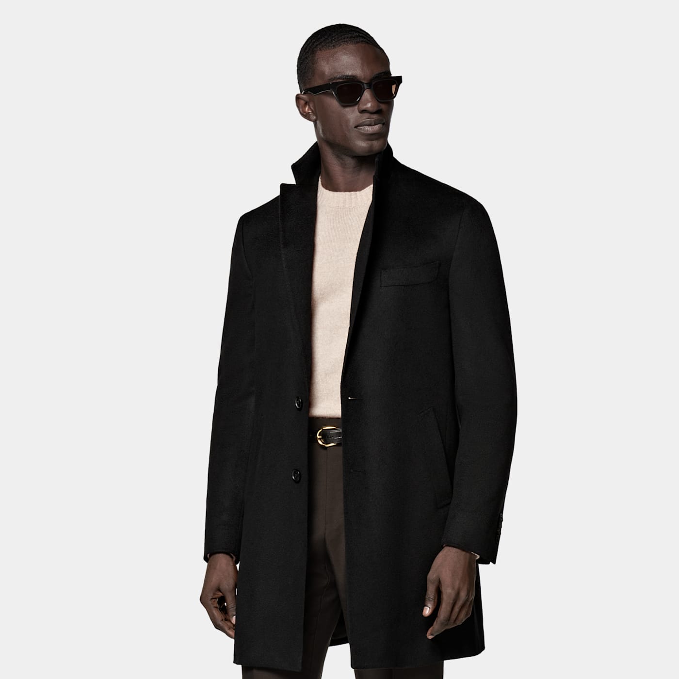 Suitsupply Black Overcoat