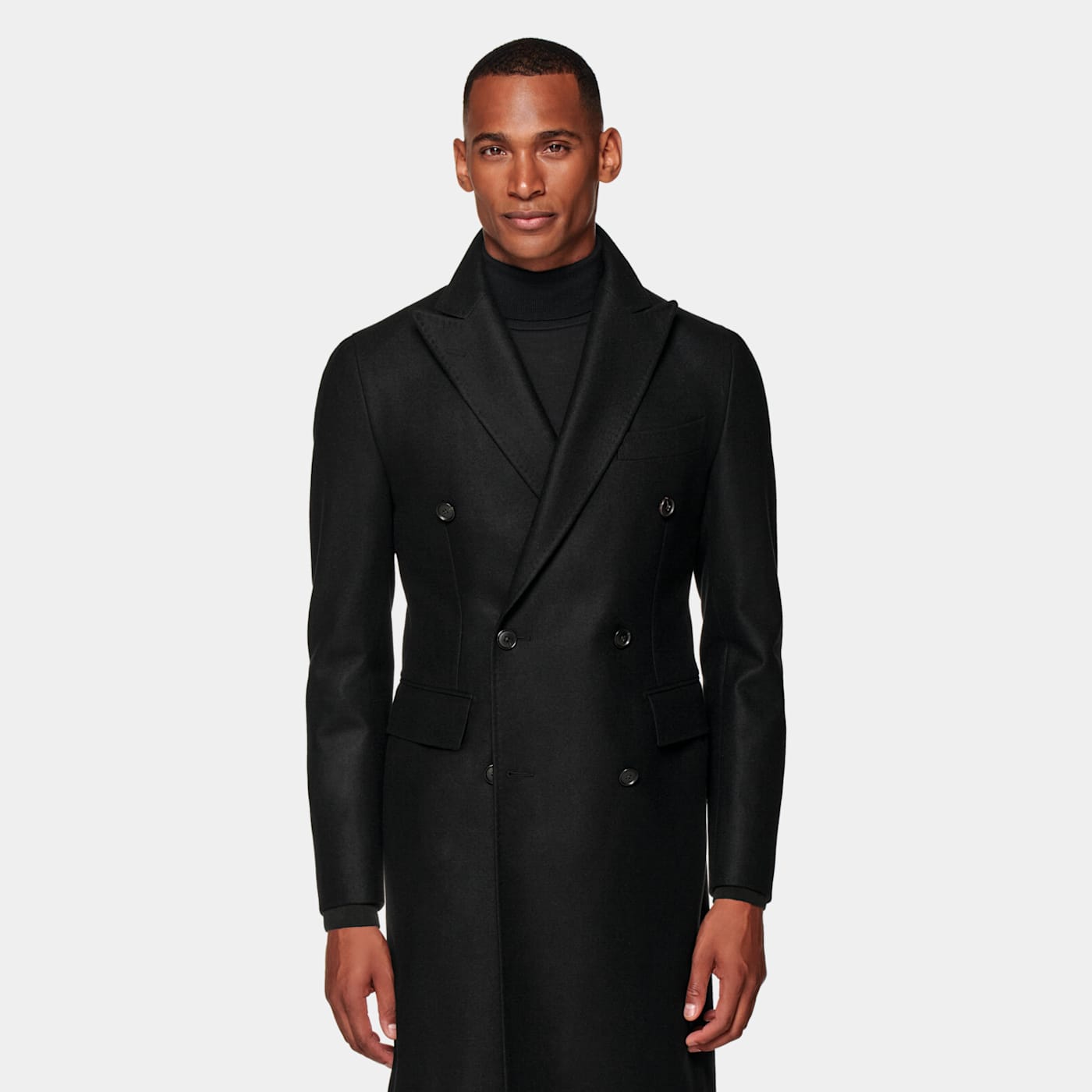 Suitsupply Black Overcoat