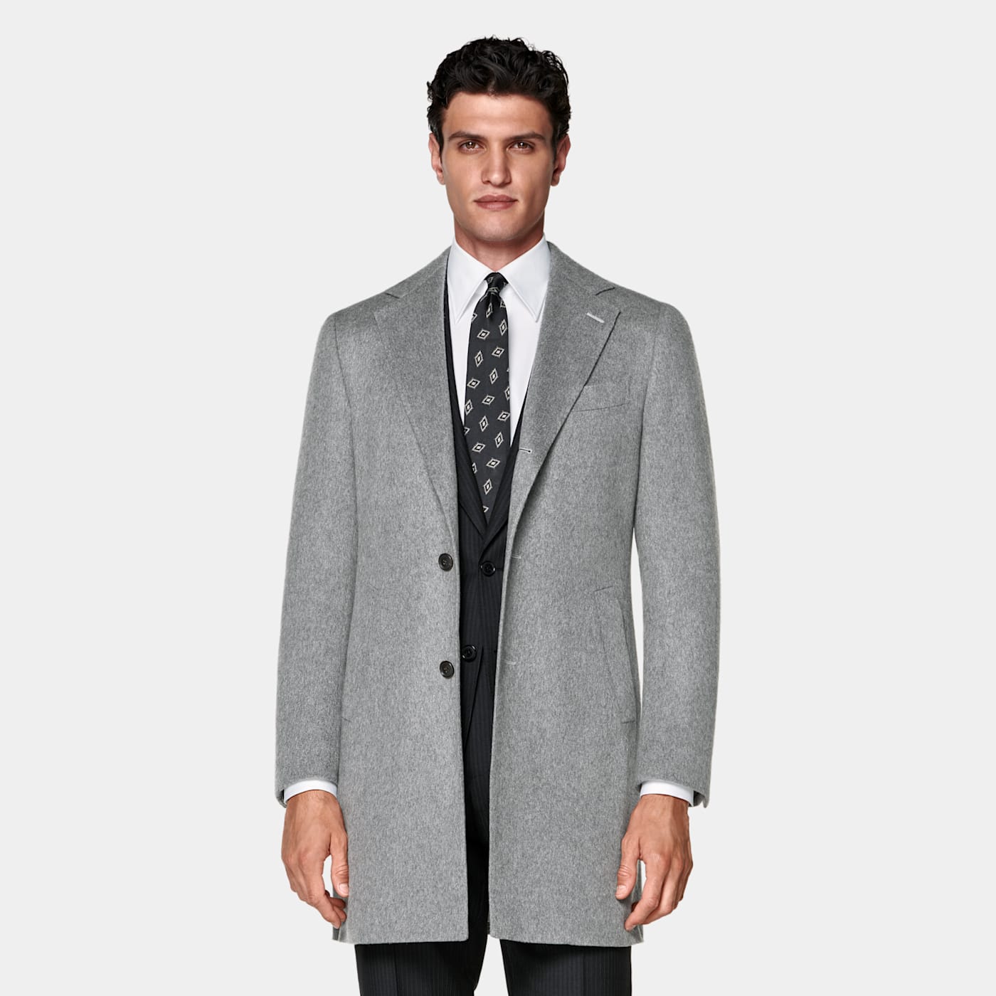 Suitsupply Light Grey Overcoat