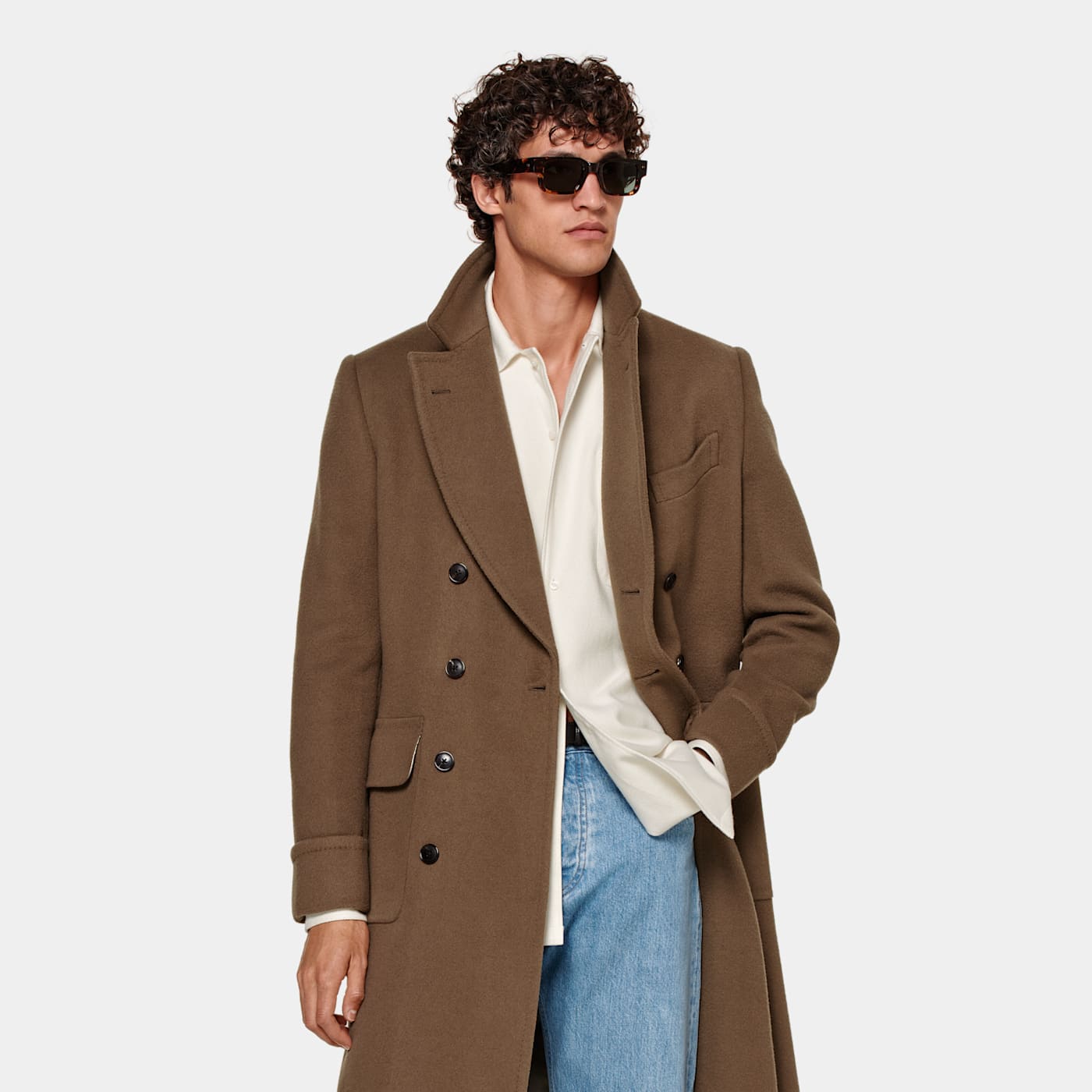 Suitsupply Mid Brown Polo Coat