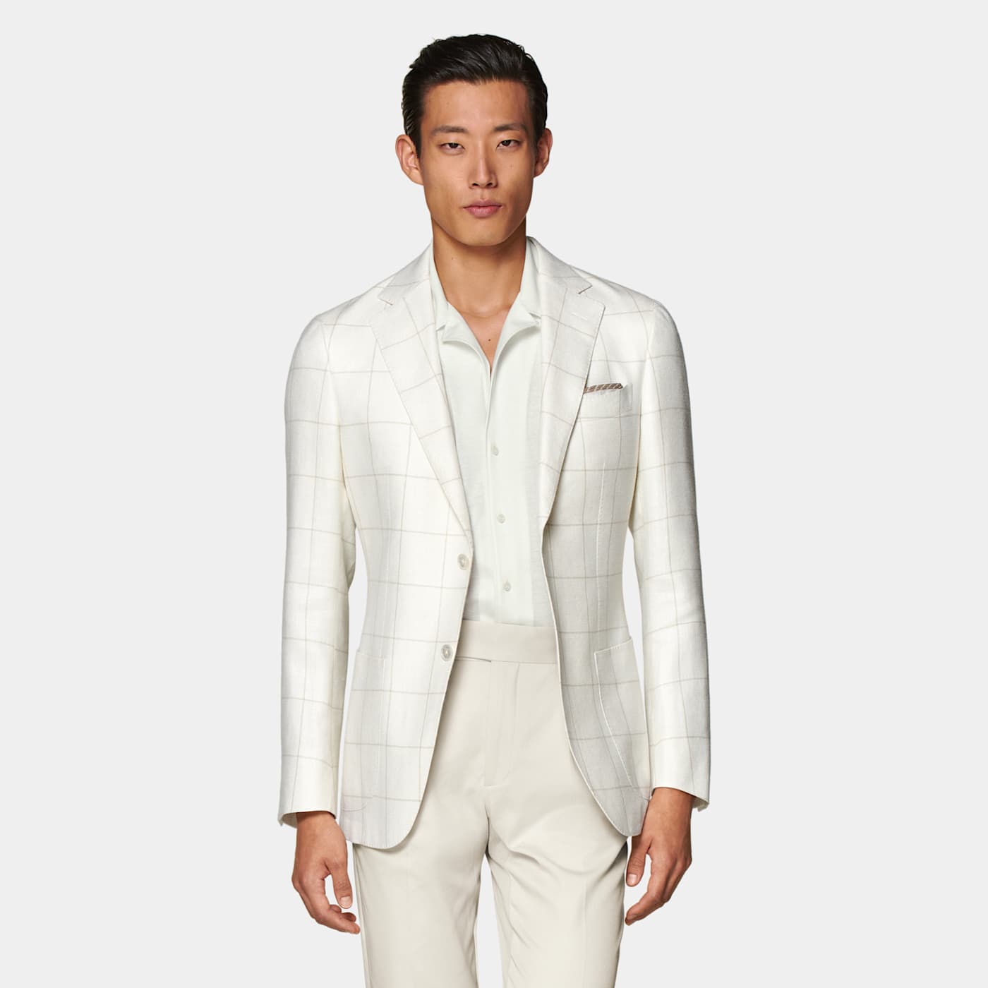 Suitsupply Off-white Checked Havana Blazer