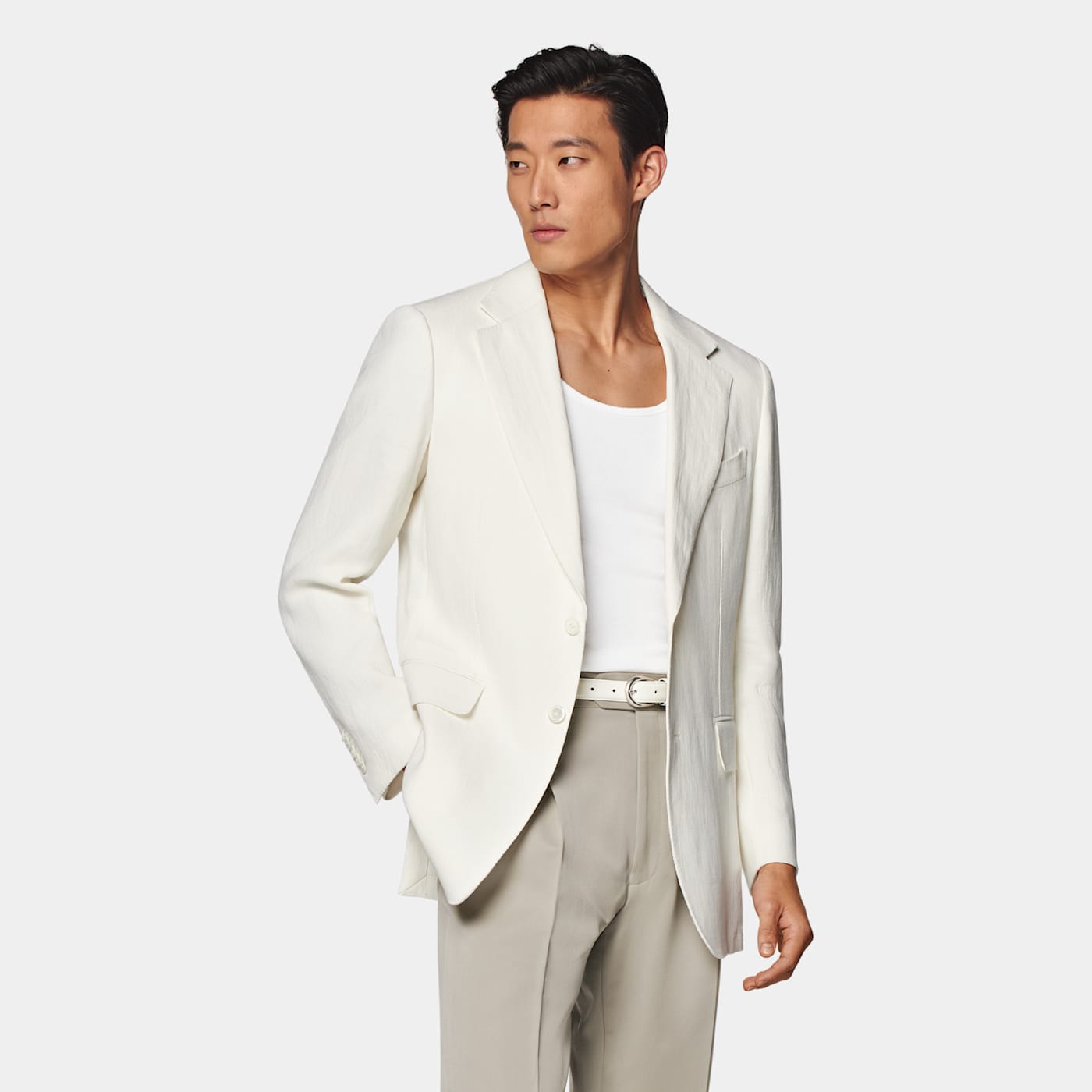 Shop Suitsupply Off-white Tailored Fit Milano Blazer