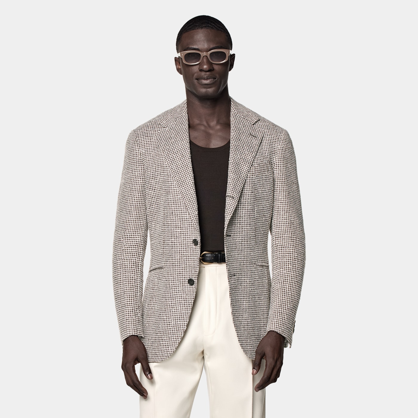 Suitsupply Blazer Roma Coupe Relaxed Marron Moyen à Carreaux