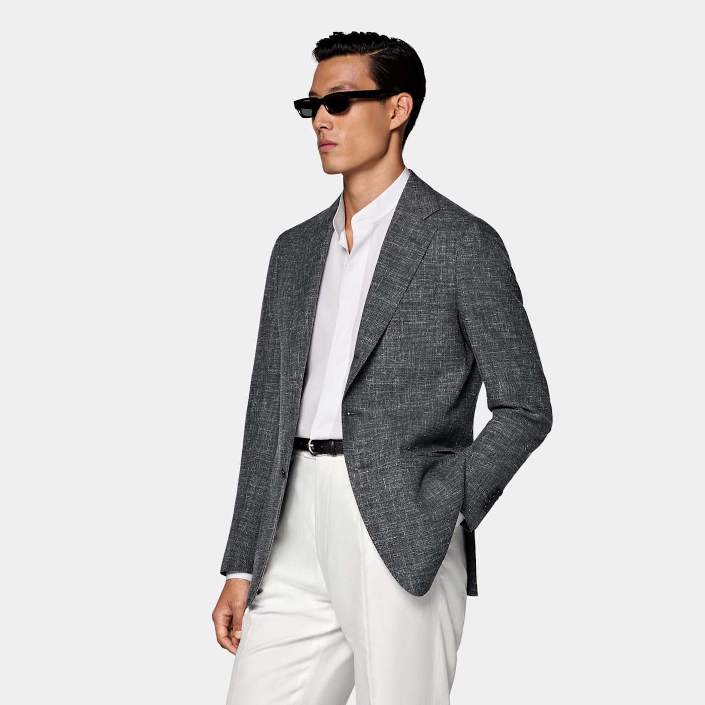 Suitsupply Dark Grey Tailored Fit Havana Blazer
