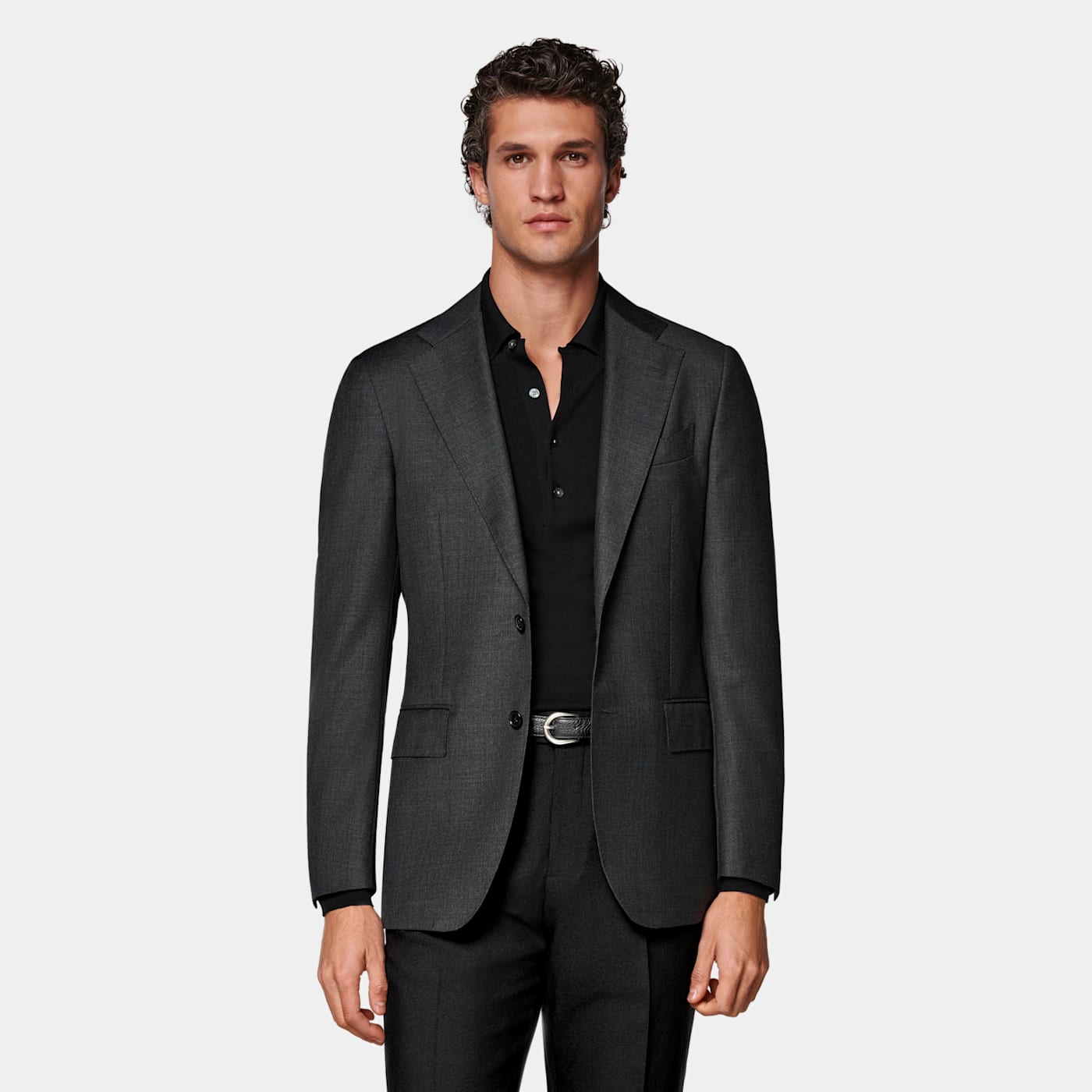 Suitsupply Dark Grey Tailored Fit Havana Suit Jacket