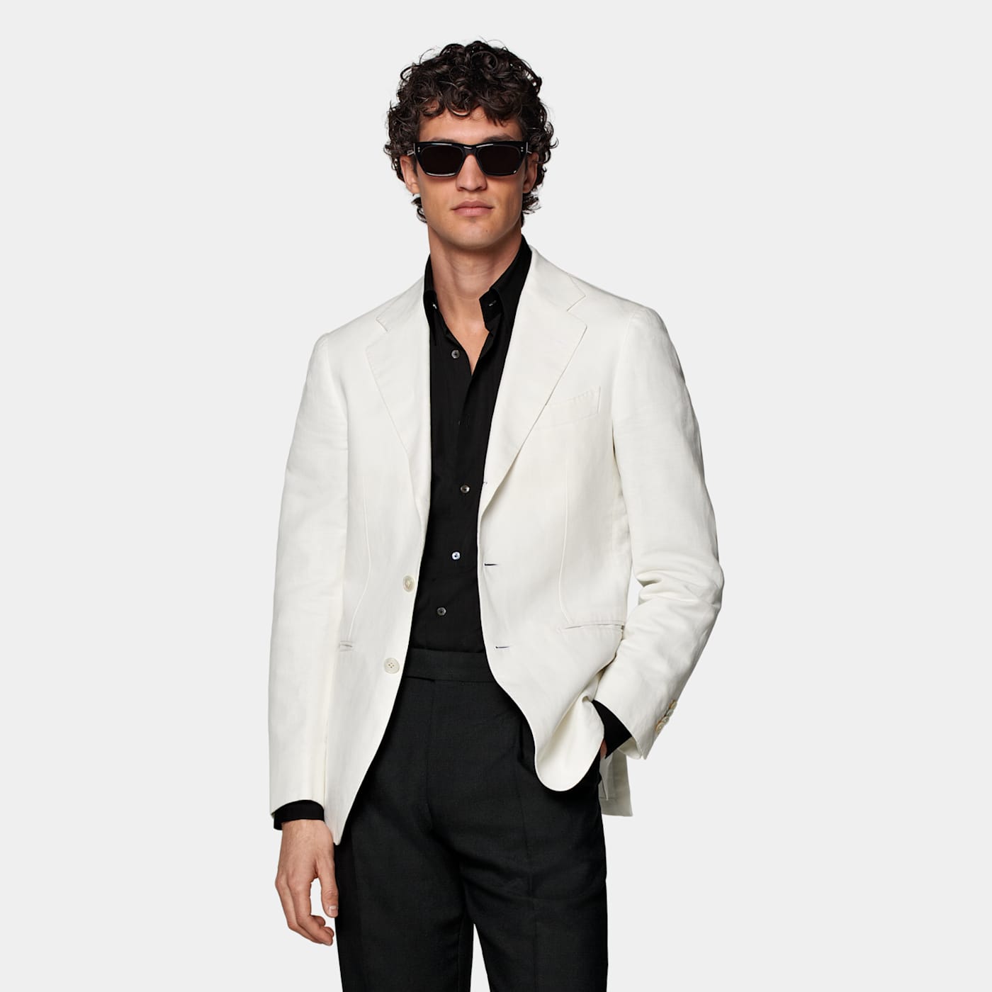 Shop Suitsupply Off-white Tailored Fit Havana Blazer