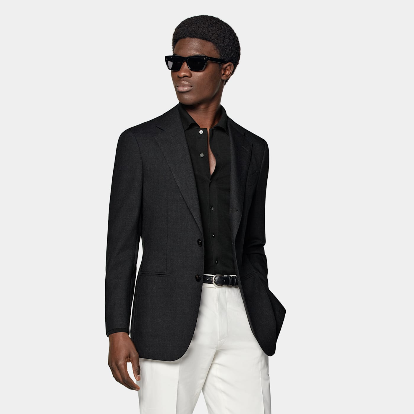 Suitsupply Dark Grey Tailored Fit Havana Suit Jacket