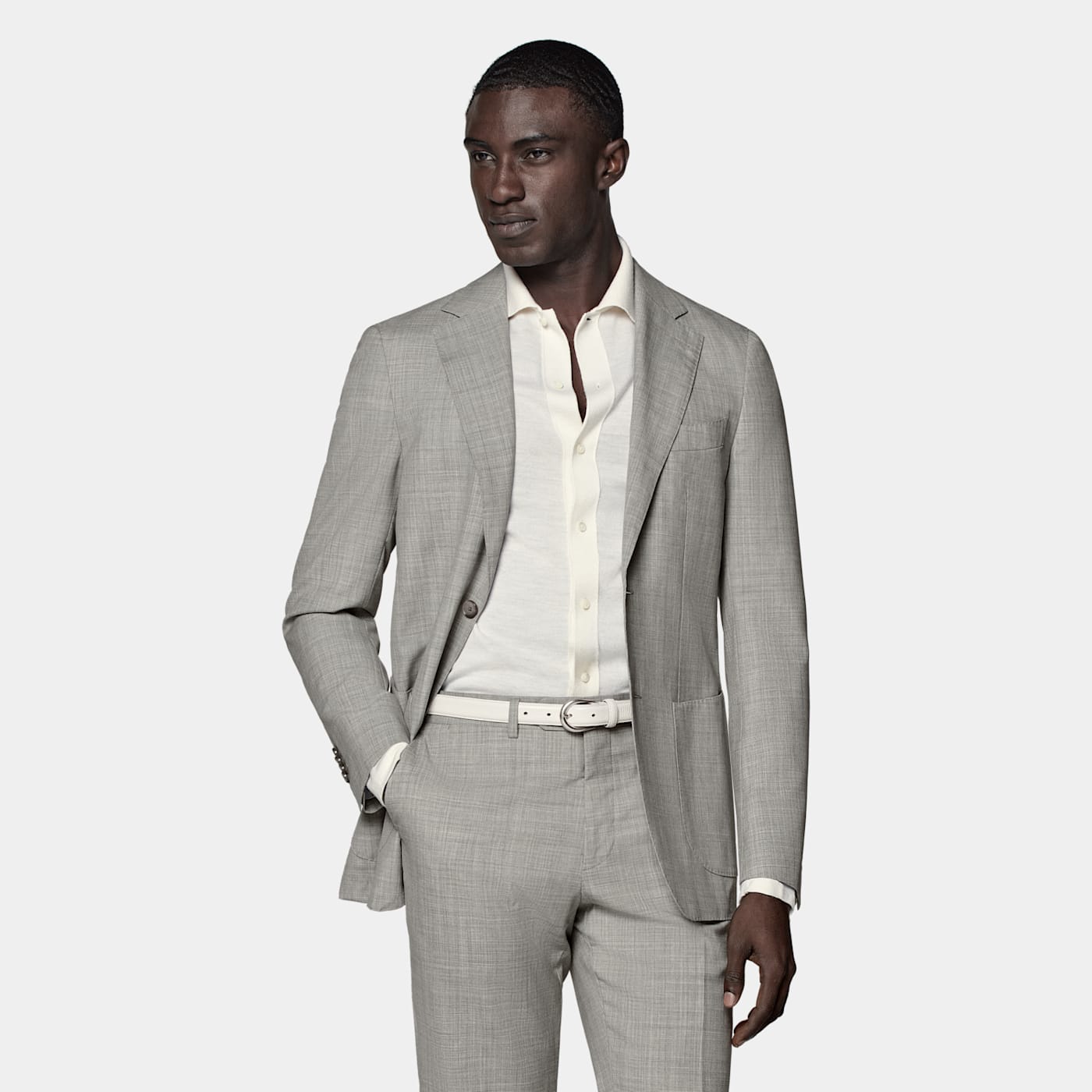 Suitsupply Light Grey Havana Suit Jacket In Gray