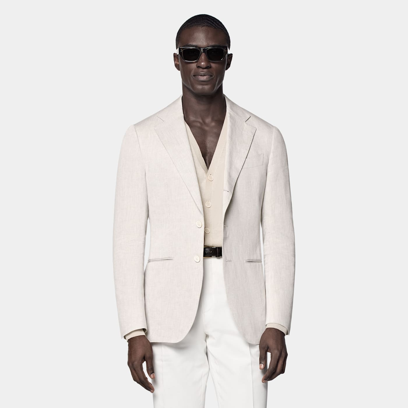 Suitsupply Light Taupe Tailored Fit Havana Suit Jacket