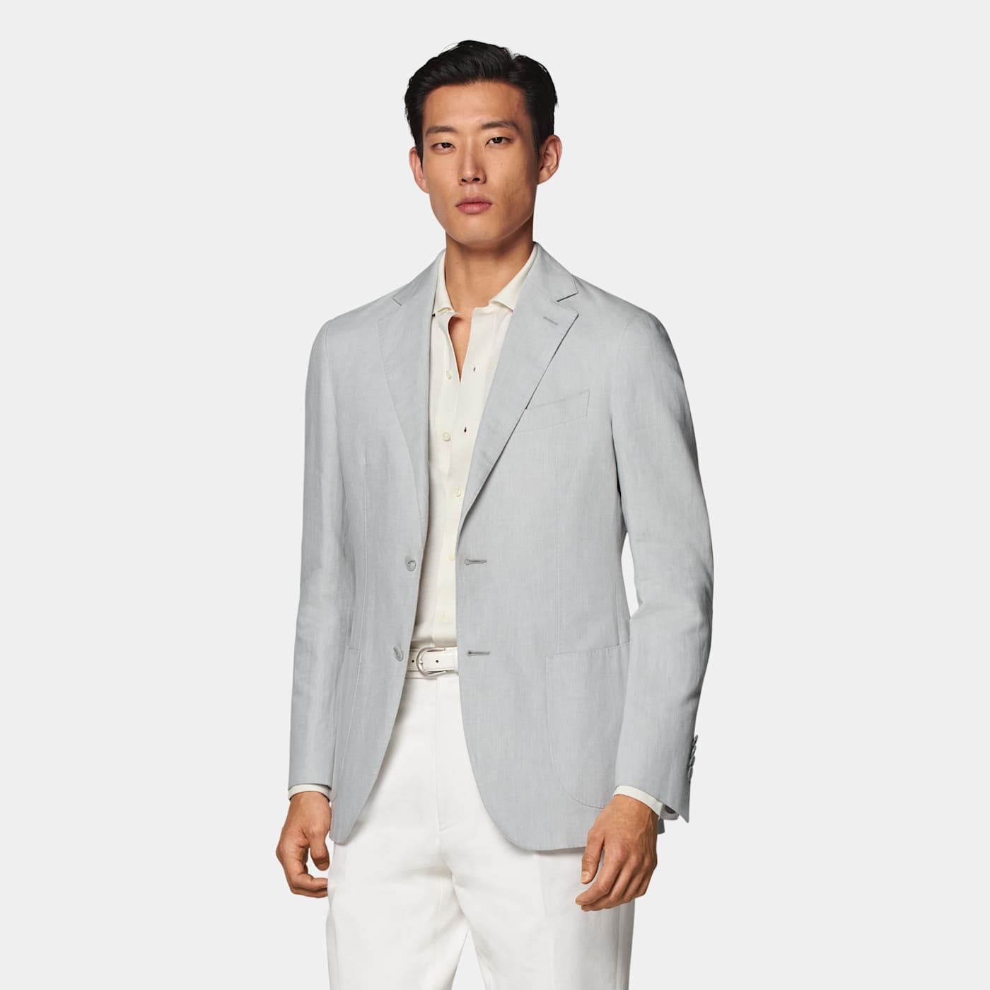 Suitsupply Light Grey Tailored Fit Havana Blazer In Gray