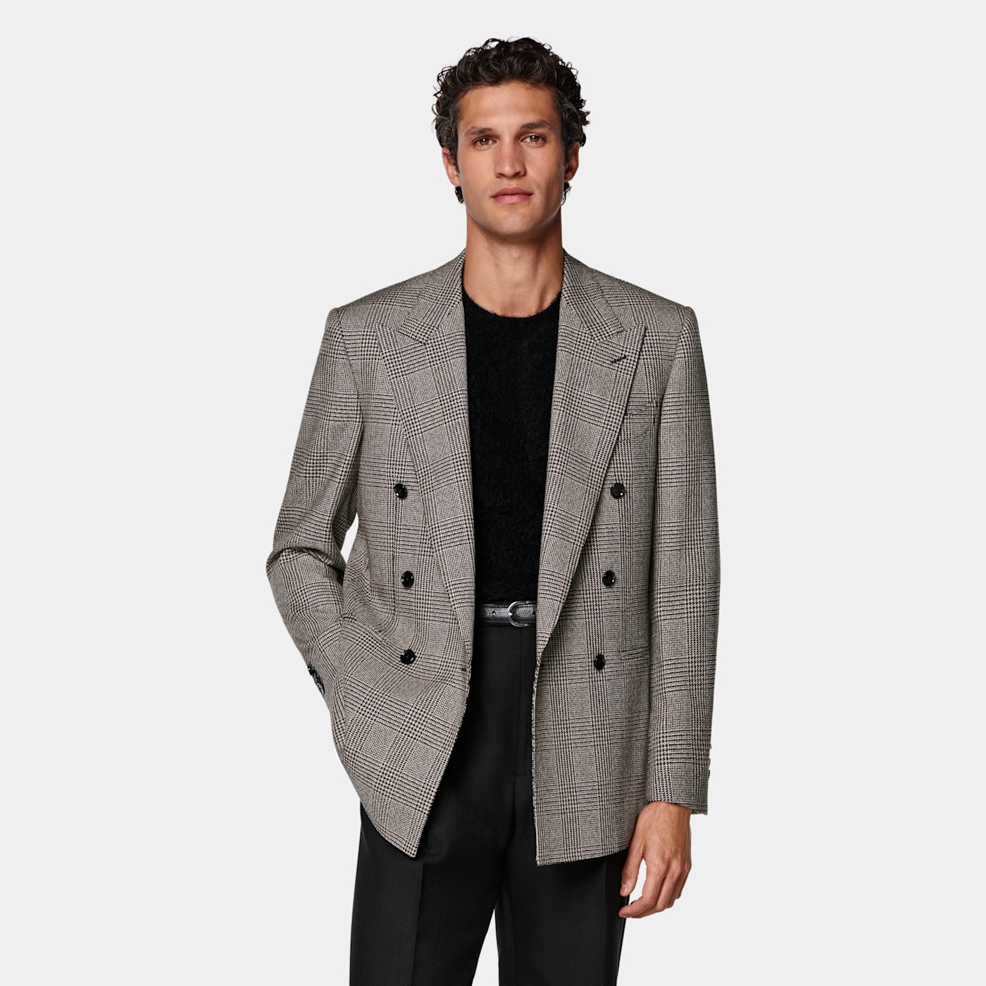 Suitsupply Mid Brown Checked Relaxed Fit Roma Blazer