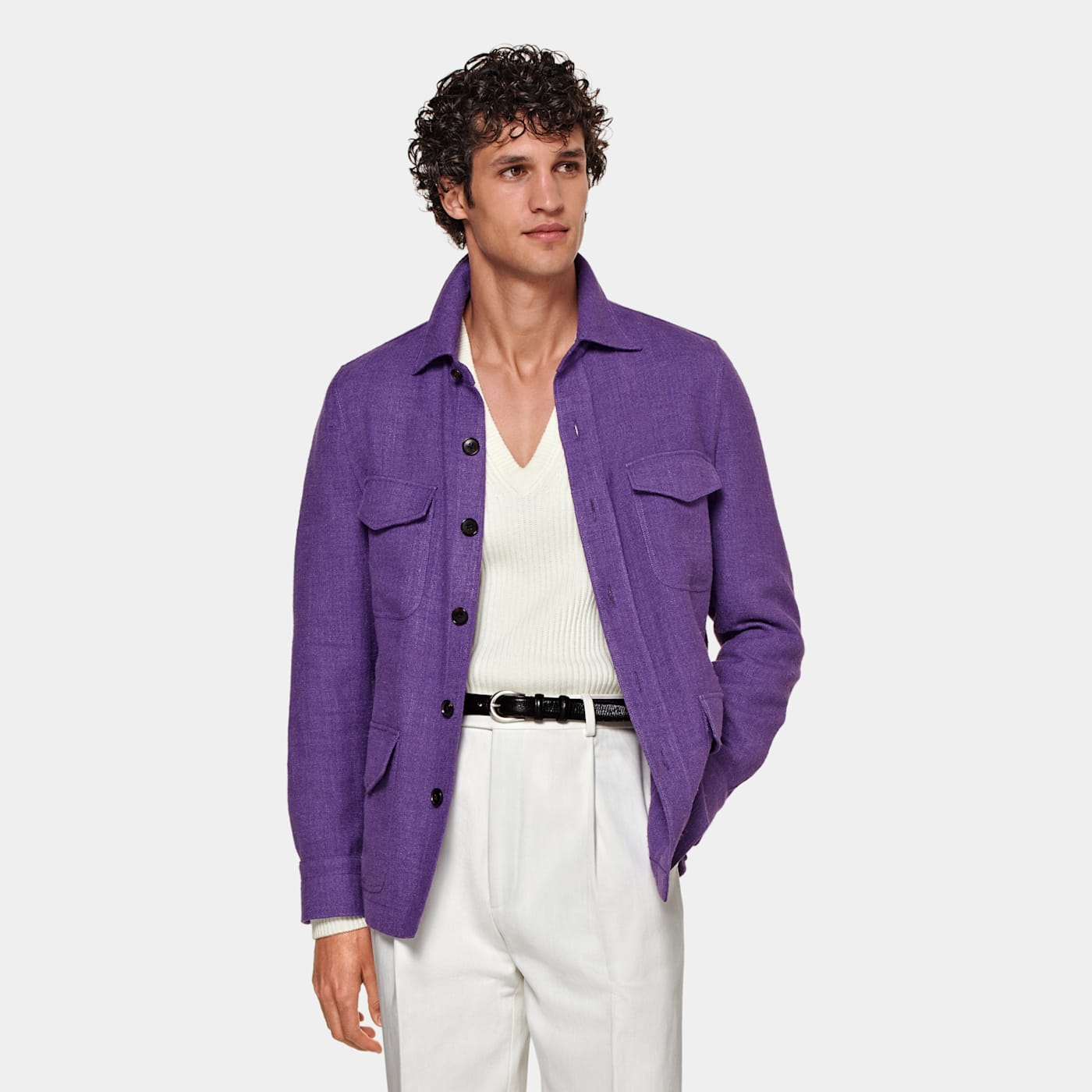 Suitsupply Purple William Shirt-jacket