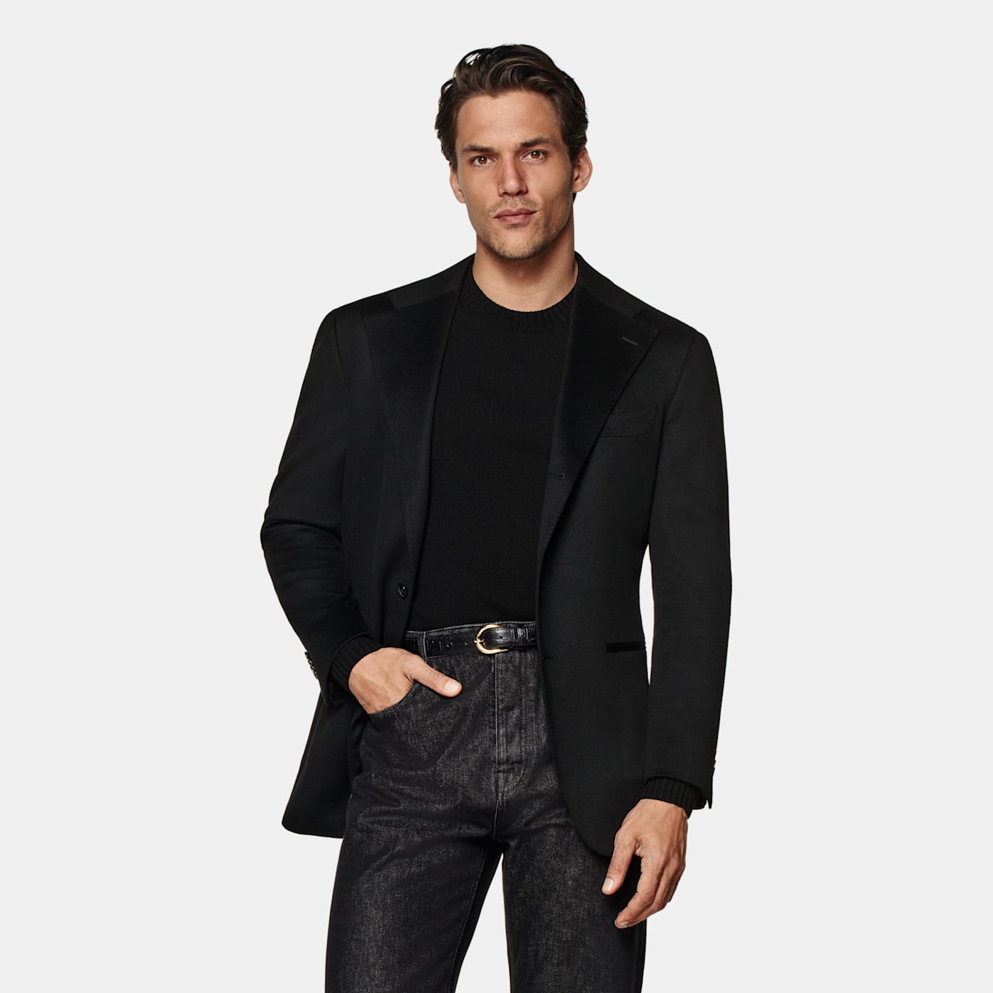 Suitsupply Black Relaxed Fit Roma Blazer