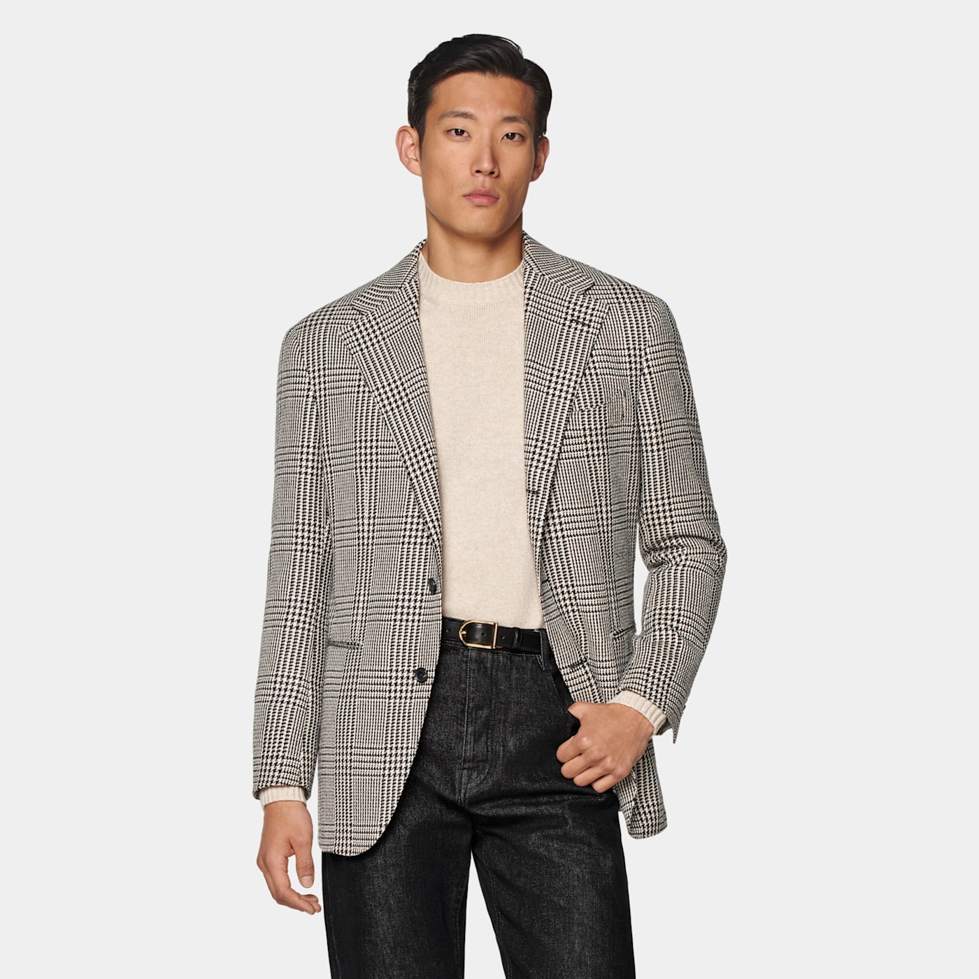 Suitsupply Black Checked Relaxed Fit Roma Blazer