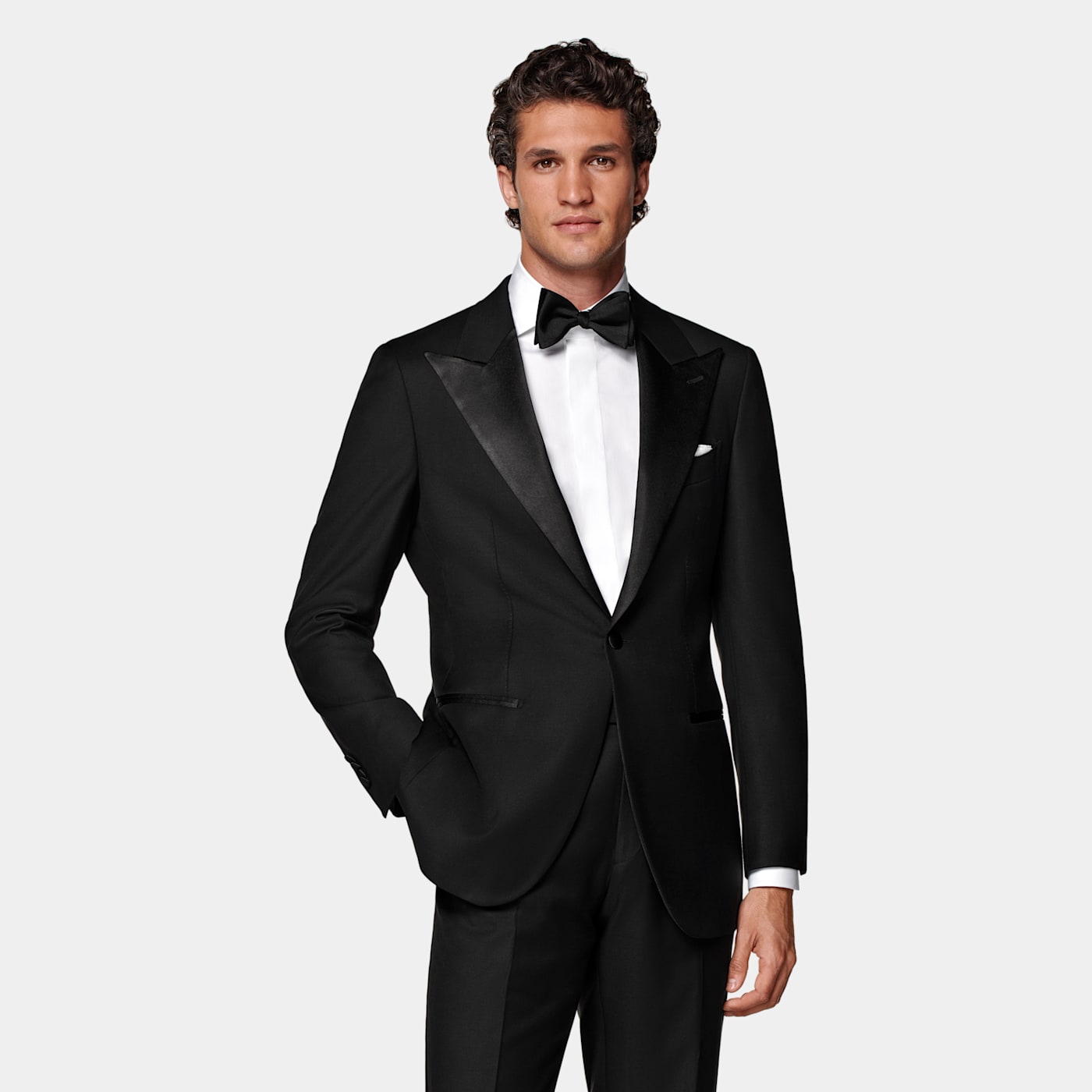 Suitsupply Black Tailored Fit Havana Dinner Jacket